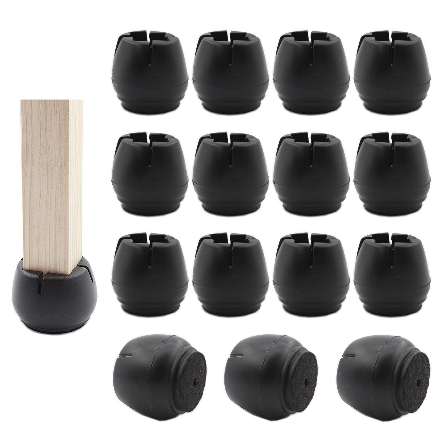 16 Pack Chair Leg Protectors for Hardwood Floors - ULIFESTAR Felt Pads Furniture Protectors for Carpet, Tile & Wood Floors - Non-Slip Felt Bottom Chair Leg Caps - Perfect for Dining Chairs, Office Chairs & Home Furniture Protection