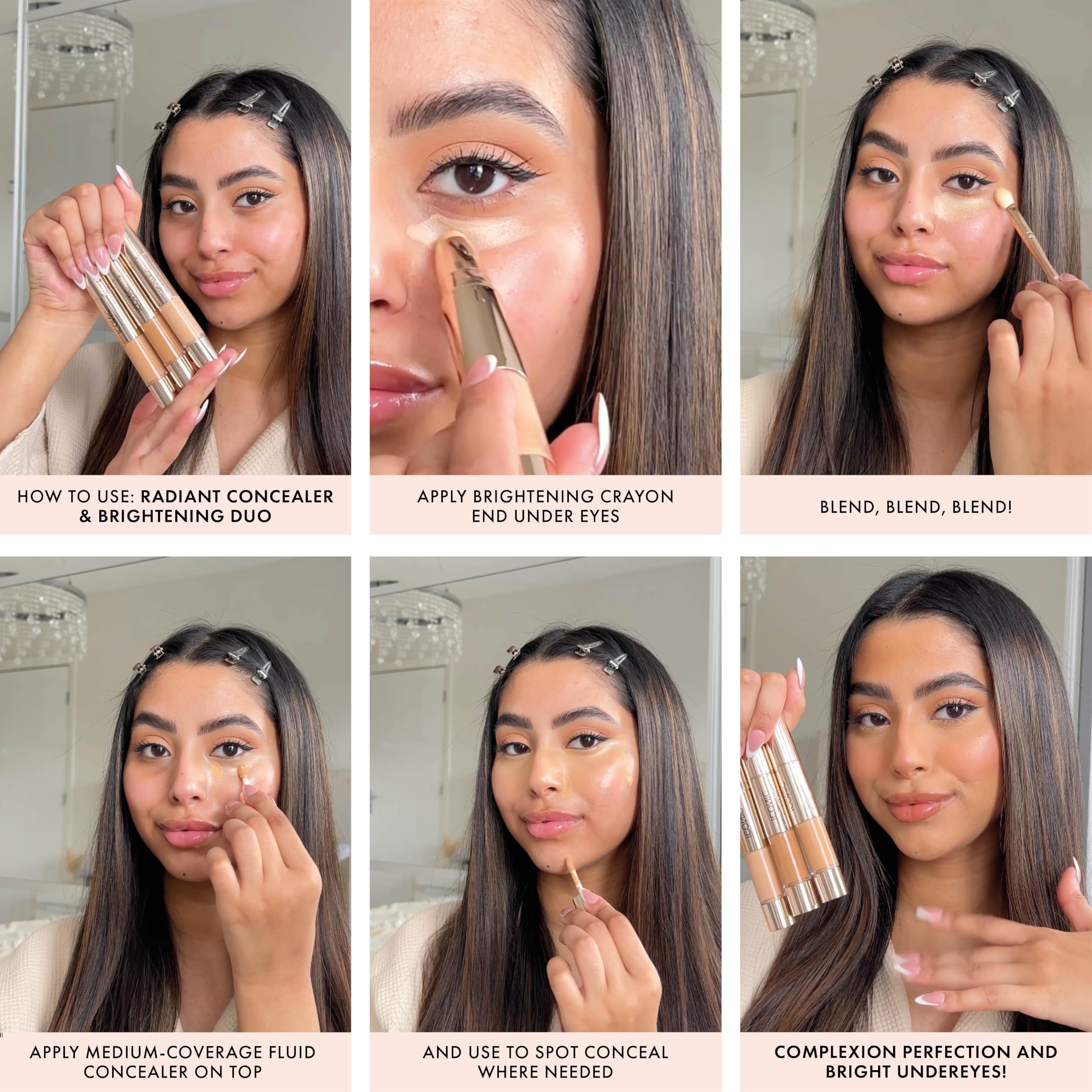 ICONIC LONDON Radiant Concealer & Brightening Duo - Creamy Liquid Concealer with Brightening Crayon, Dual-Ended Design, Cruelty-Free & Vegan Makeup for Dark Circles, Blemishes & Under Eye Brightening | Perfect for Everyday Makeup, Contouring & Highlighting