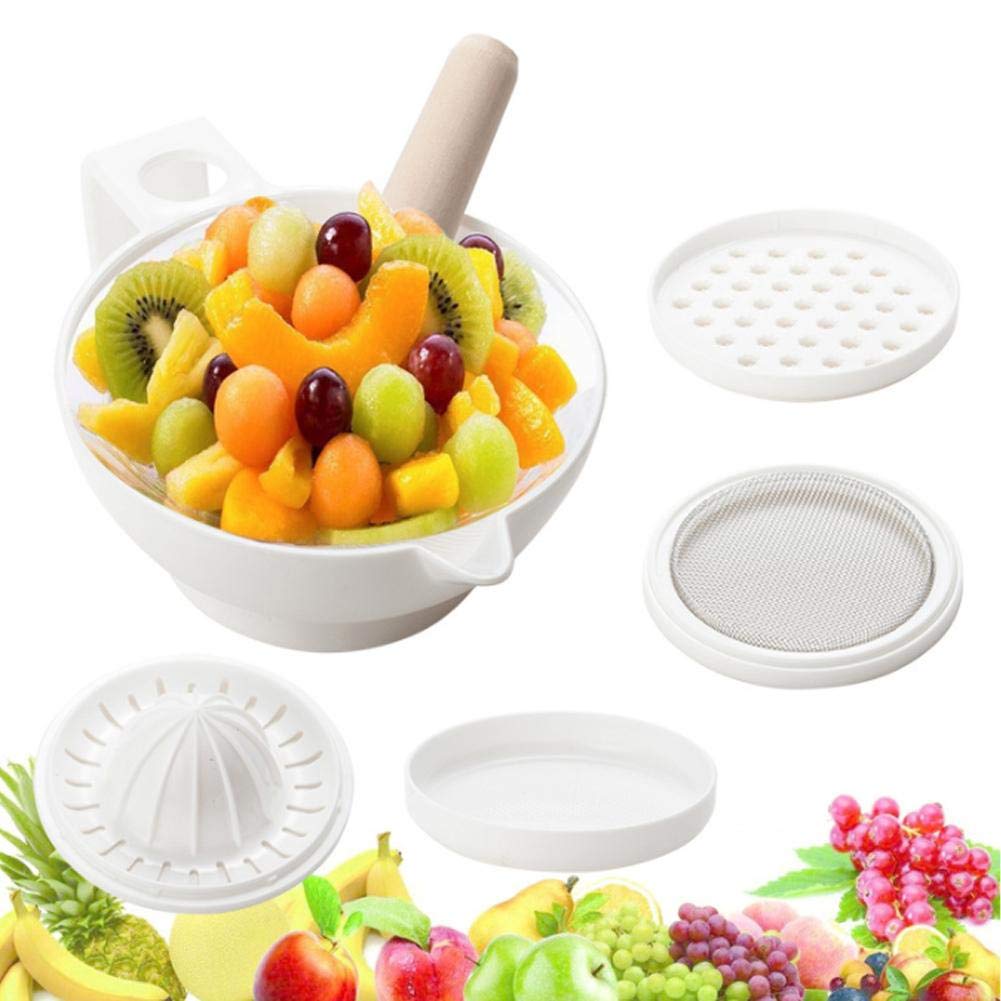 7Pcs Baby Food Grinder Set - Fruit & Vegetable Masher, Dish Grinding Tool for Homemade Baby Food - Perfect for Travel, Home & On-the-Go Meals