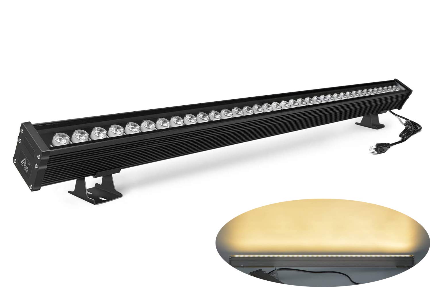 RSN 36W LED Wall Washer Light - 3000K Warm White IP65 Waterproof Linear Bar Light for Wall, Bridge & Billboard Lighting - Perfect for Architectural, Landscape & Commercial Outdoor Illumination