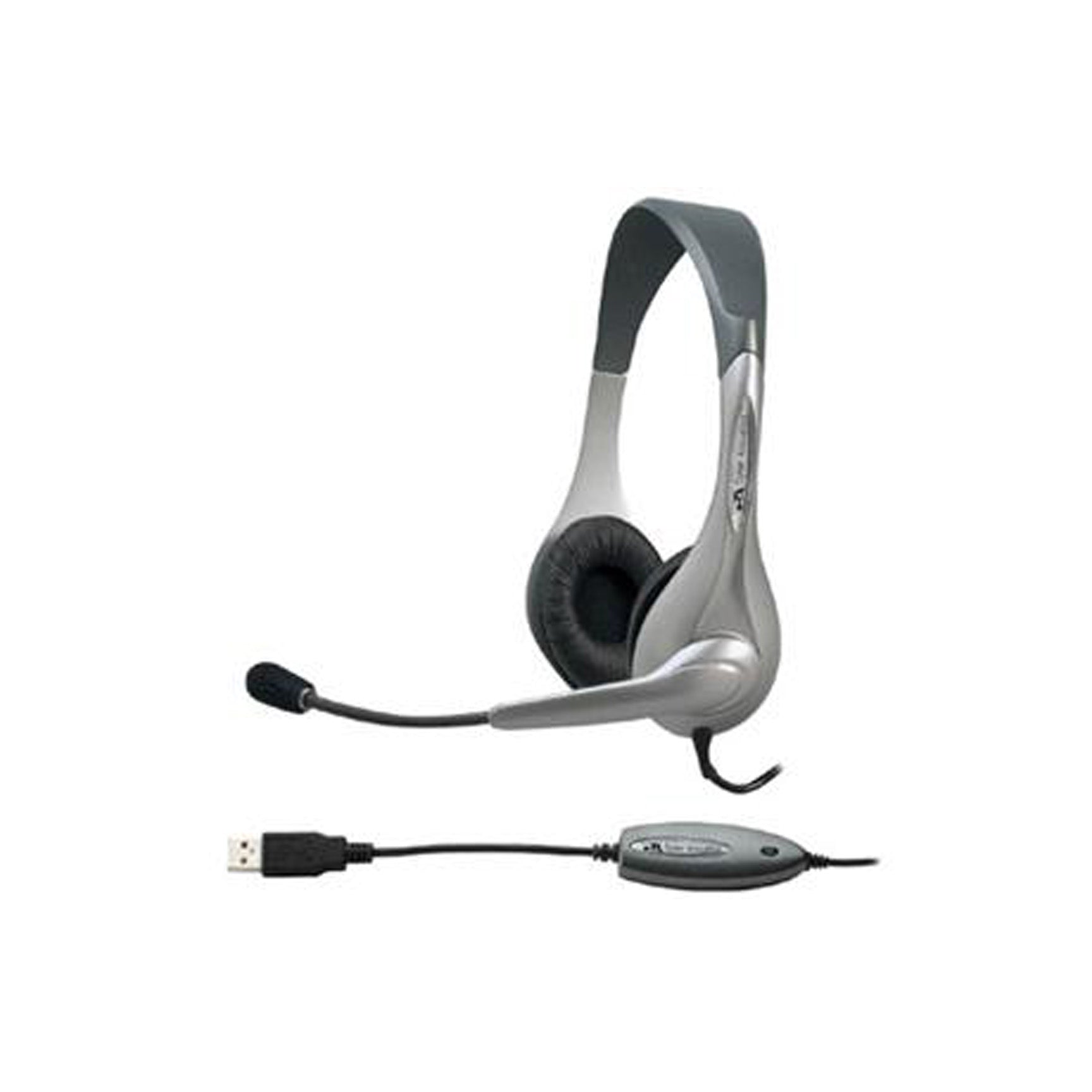 Cyber Acoustics AC 851B USB Stereo Headset with Microphone - Noise Cancelling Over-Ear Headphones for PC, Laptop, Gaming & Office Use