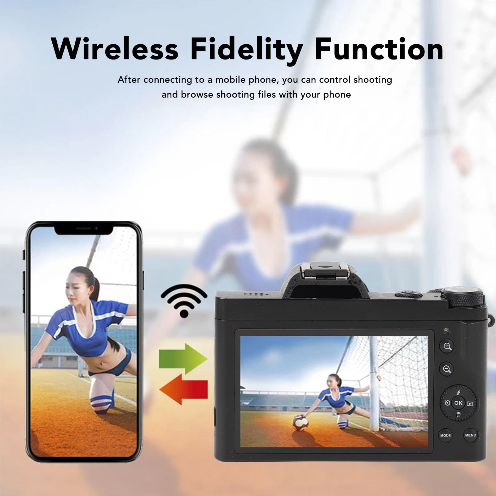 4K HD 48MP WiFi Vlogging Camera with 3.5
