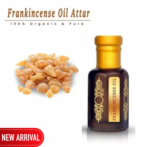 Pure Natural Absolute Frankincense Attar Oil 12ml - Premium Essential Oil for Aromatherapy, Meditation & Skin Care