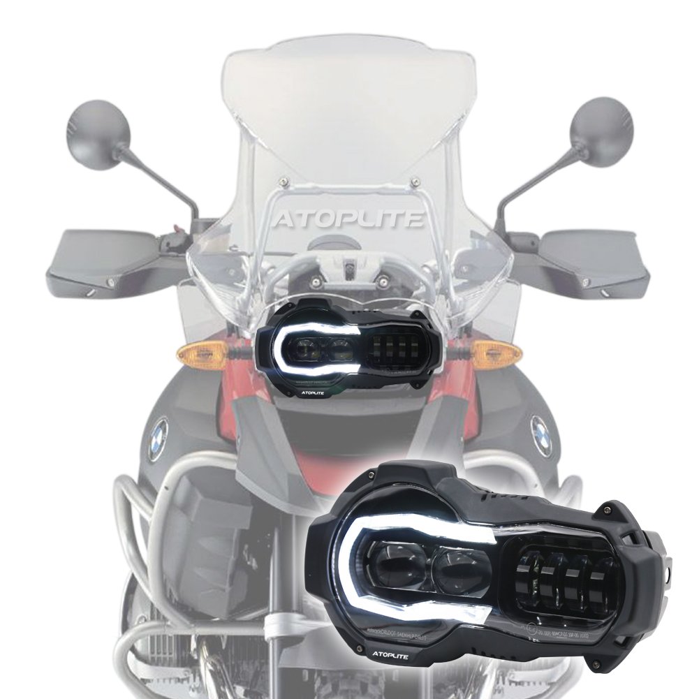 BMW R1200GS LED Headlight Kit (Pre-2012) - High/Low Beam with Angel Eyes DRL, Direct Replacement for Oil Cooler Models | Perfect for Night Riding & Adventure Motorcycle Upgrades (R1200-YHL)