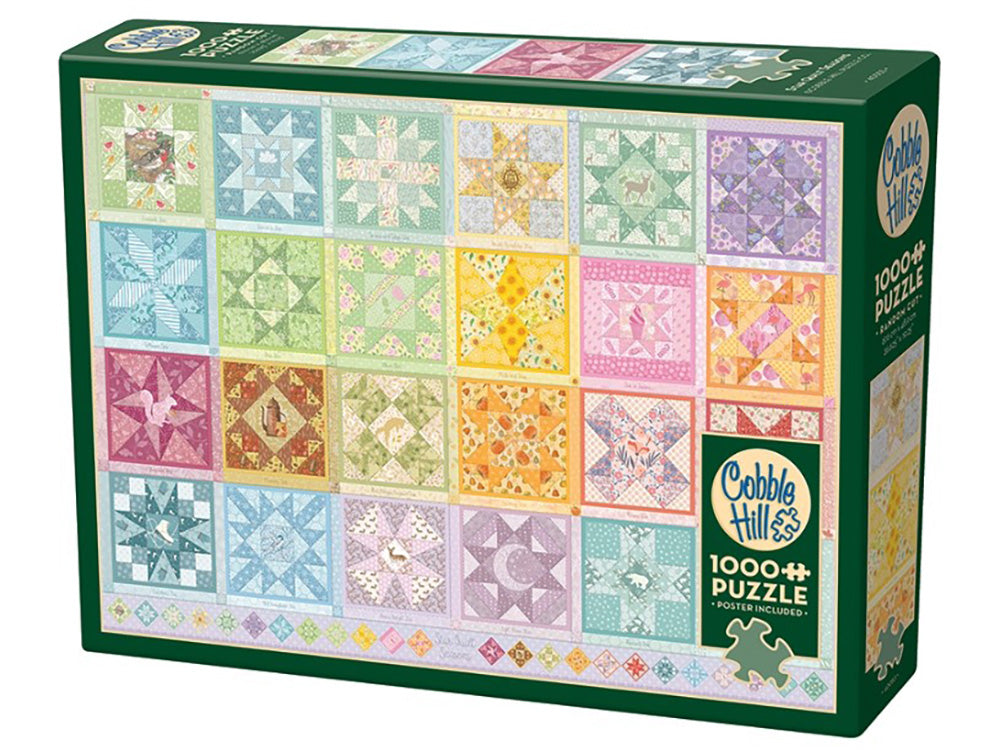 Cobble Hill 1000 Piece Jigsaw Puzzle - Star Quilt Seasons | Challenging Adult Puzzle for Relaxation & Home Decor | Perfect Gift for Puzzle Lovers & Family Game Night