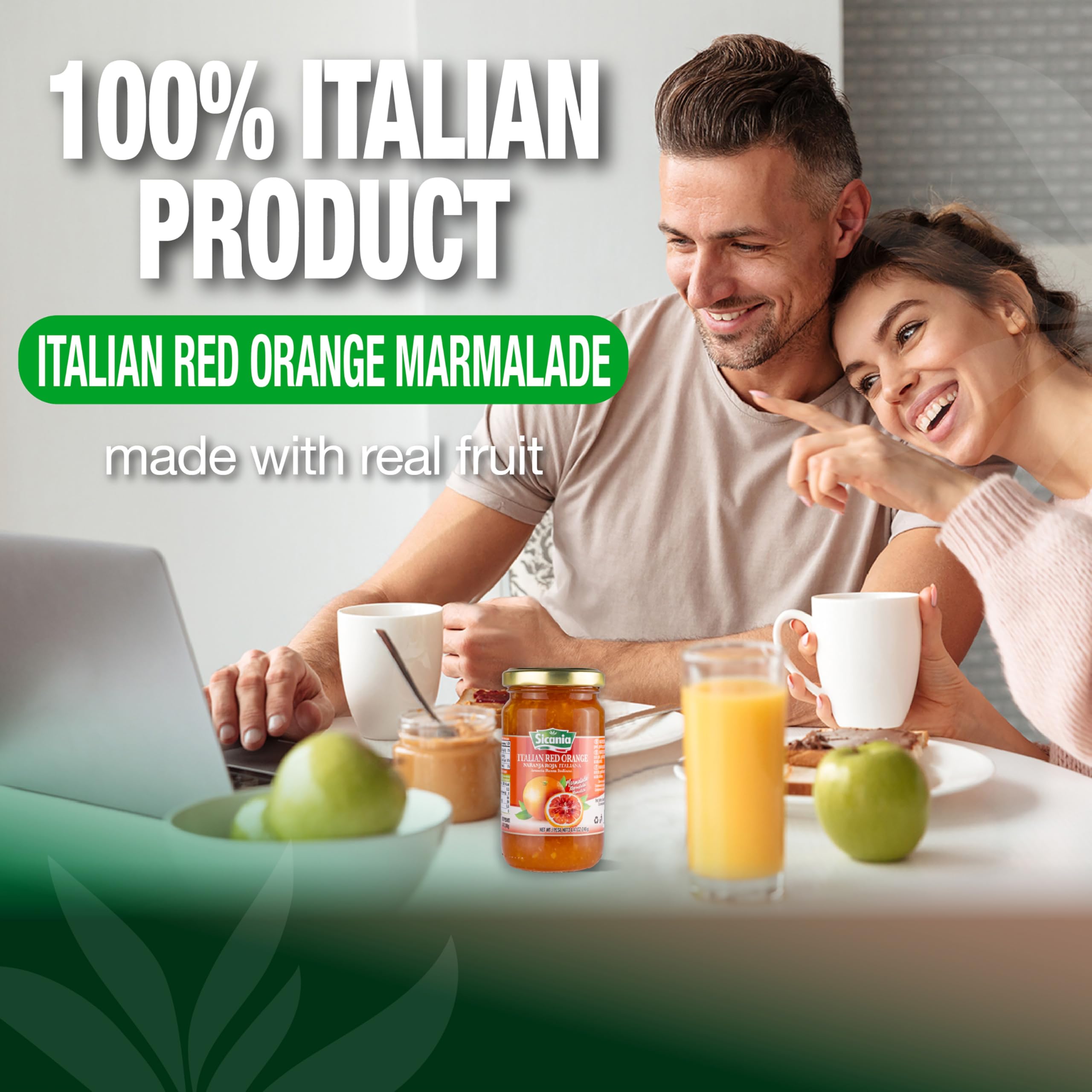 Premium Italian Blood Orange Fruit Preserves 8.47oz - Gluten Free, Non-GMO, No Preservatives, No High Fructose Corn Syrup - 45% Real Fruit Content - Gourmet Jams & Preserves - Perfect for Breakfast Toast, Pastry Fillings & Cheese Pairings