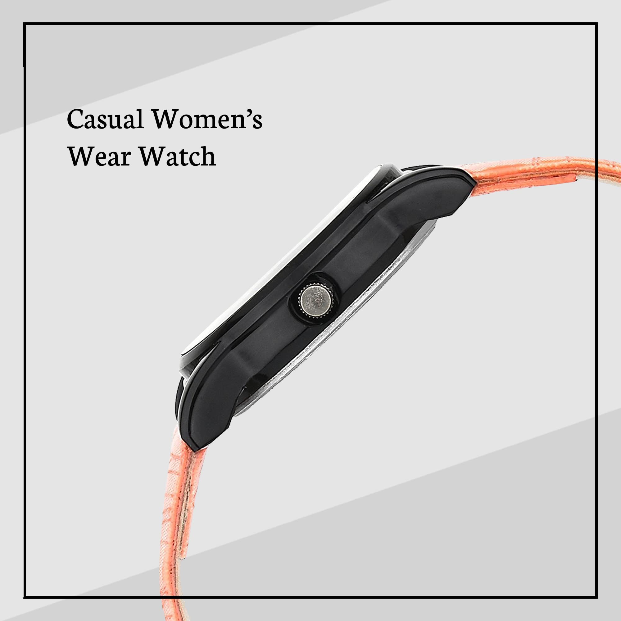 Elegant Analog Black Dial Watch for Women & Girls - RE-L091PB | Stylish Fashion Accessory for Everyday Wear, Office, and Special Occasions
