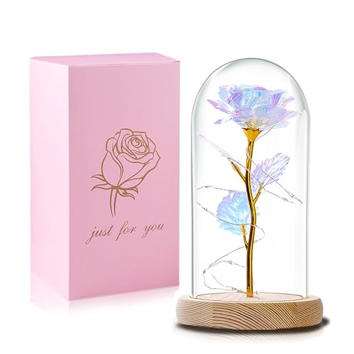 2-purple Butterfly Flower Roses Gifts for Women Mom