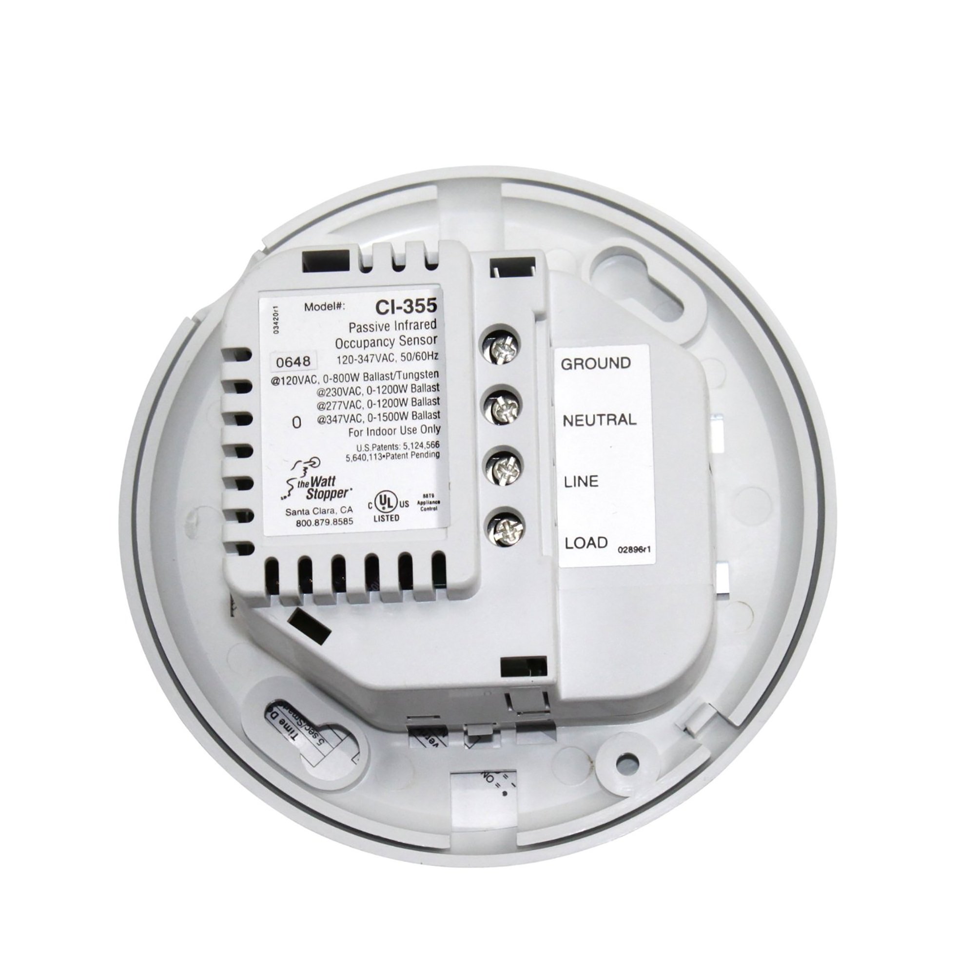 Wattstopper Ci-355 360° Passive Infrared Ceiling Occupancy Sensor - Line Voltage, White | Ideal for Offices, Classrooms & Commercial Spaces