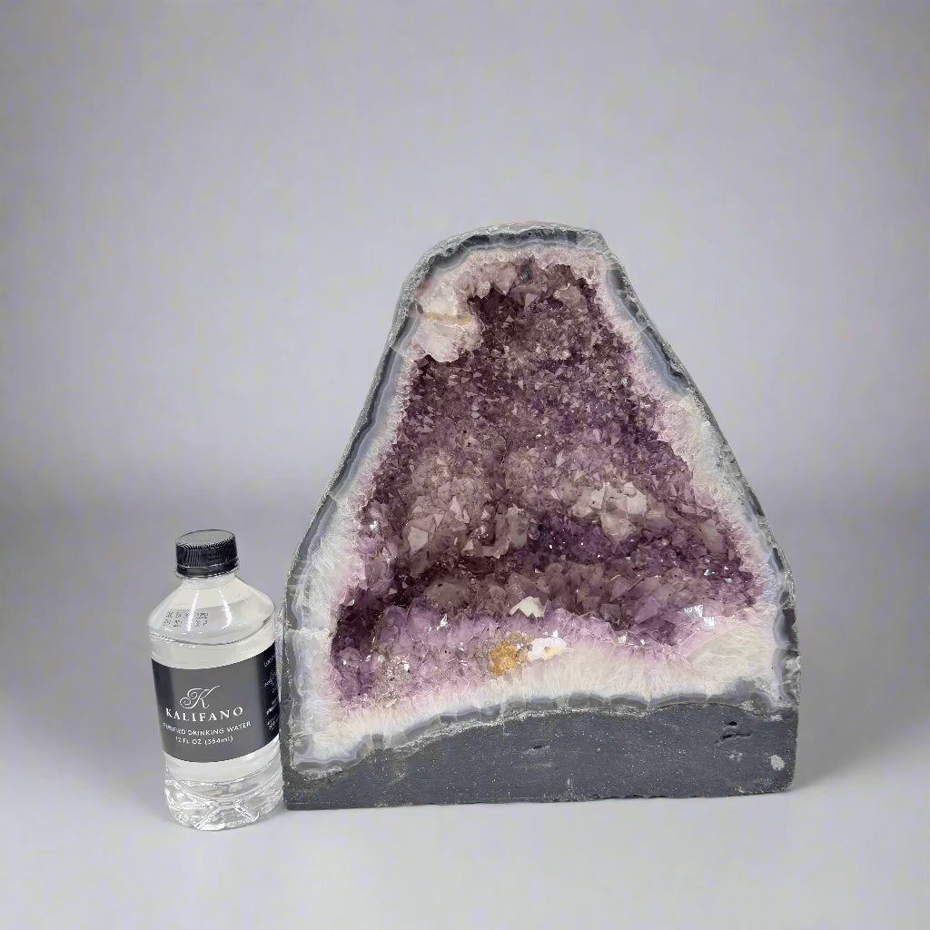 Natural Amethyst Geode Cathedral from Brazil - 12 to 32 lbs - Large Healing Crystal Cluster for Home Decor, Meditation & Spiritual Gifts