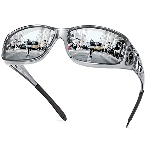 A30 Transparent Grey Frame/Silver Mirrored Lens