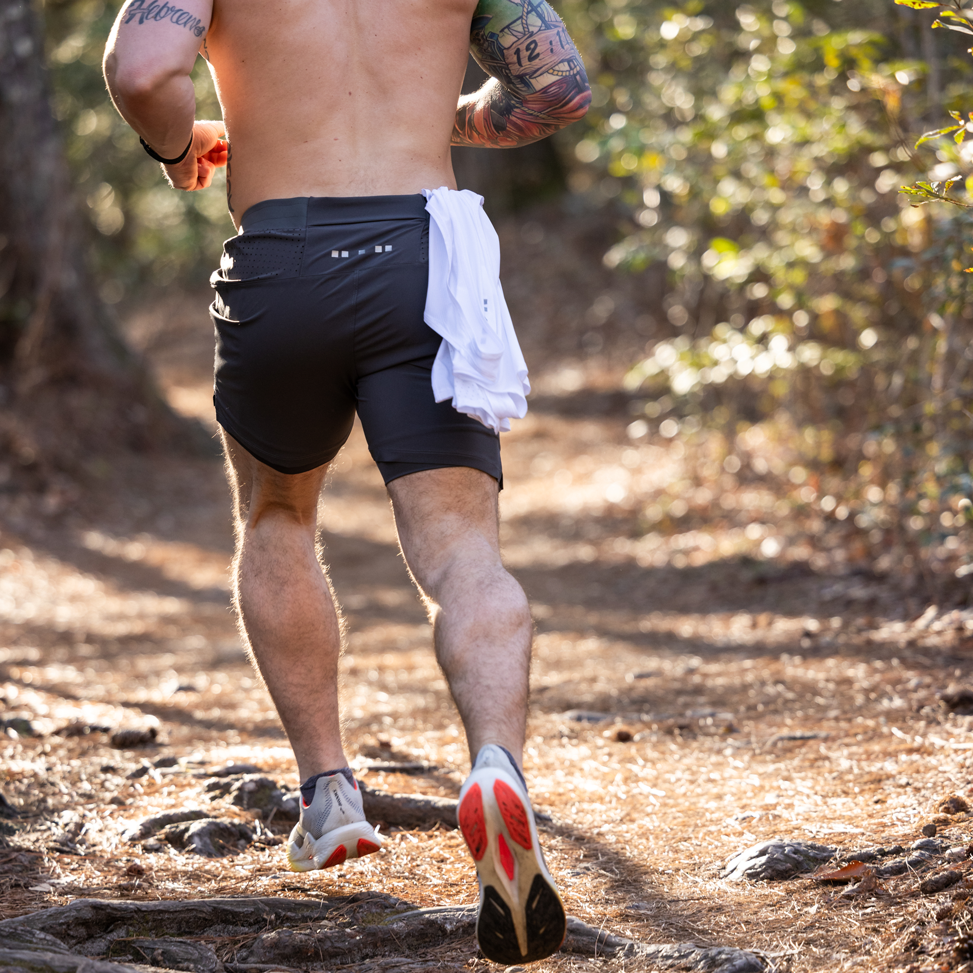 Men's Endurance Compression Shorts - Moisture Wicking Athletic Workout Shorts for Running, Gym & Training (Gunmetal)