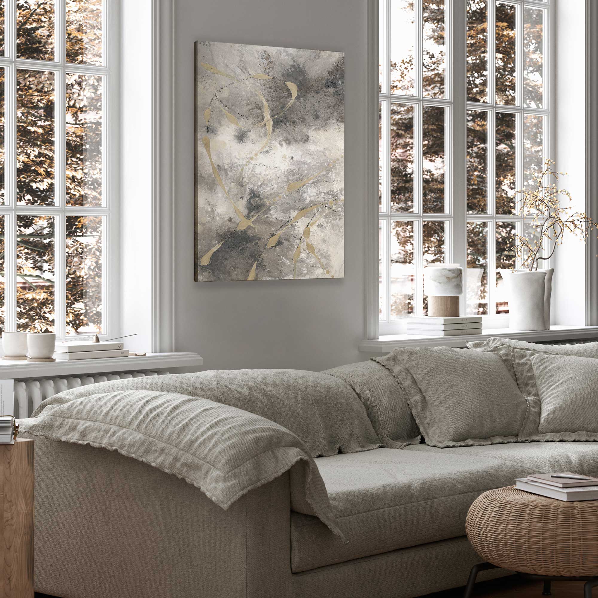 Gilded Whispers v1 Canvas Wall Art Print - Elegant Home Decor for Living Room, Bedroom & Office