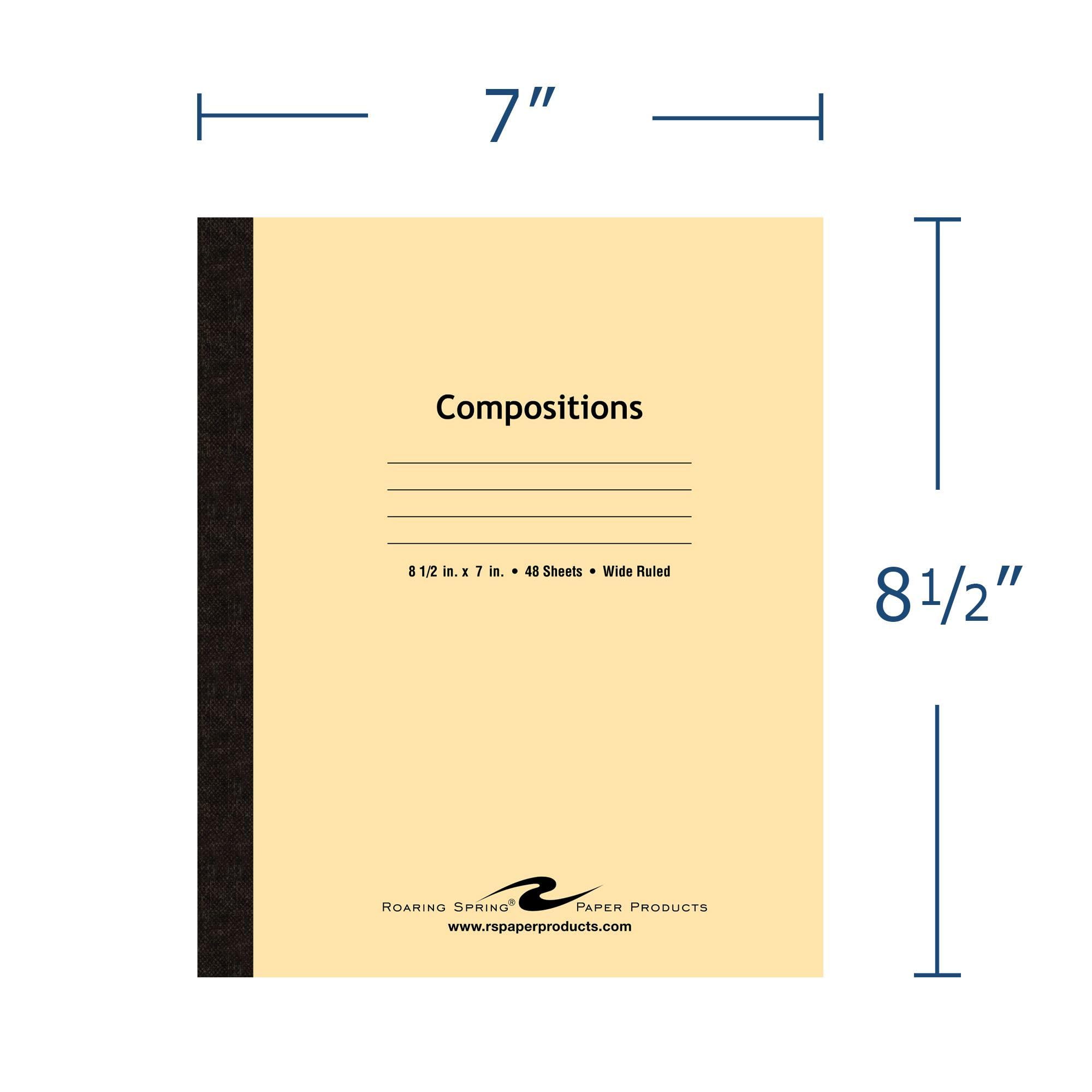 Roaring Spring Wide Ruled Composition Notebooks - Case of 72 Notebooks, 8.5