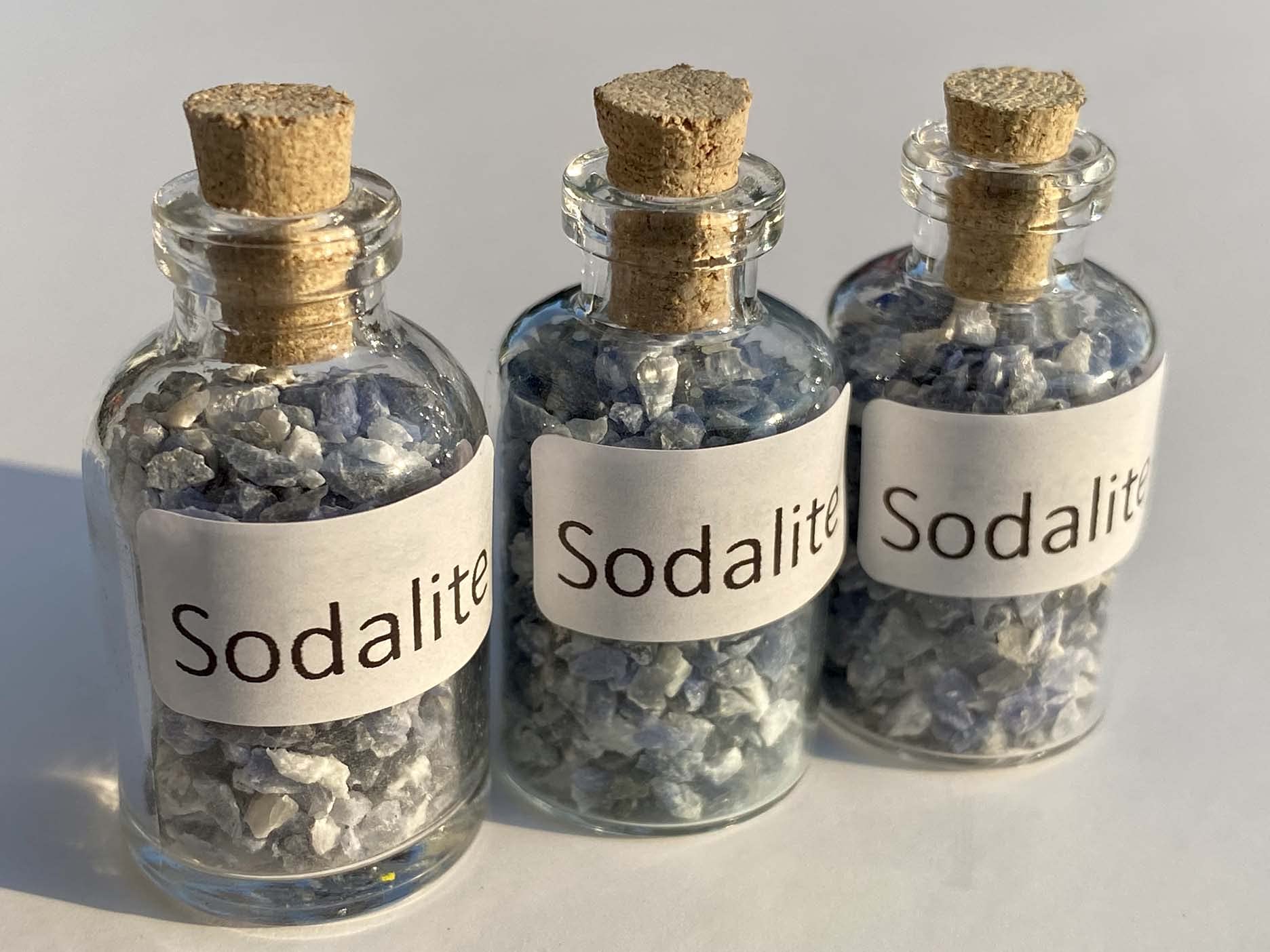 Sodalite Crystal Bottles - Mini Gemstone Bottles for Home Decor & Gifts