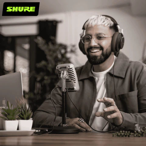 Shure MV51 Professional Digital Large Diaphragm Condenser USB Microphone for Recording, Podcasting & Streaming - Studio Quality Sound for Home & Content Creators
