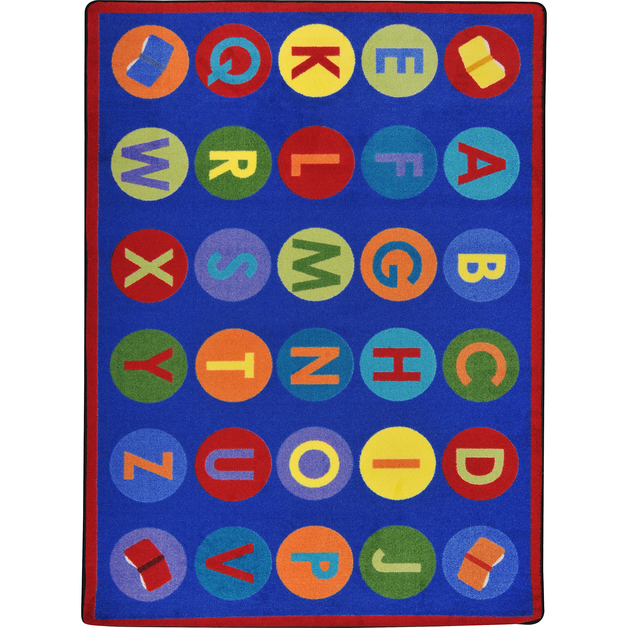 Joy Carpets Kid Essentials Library Dots 7'8