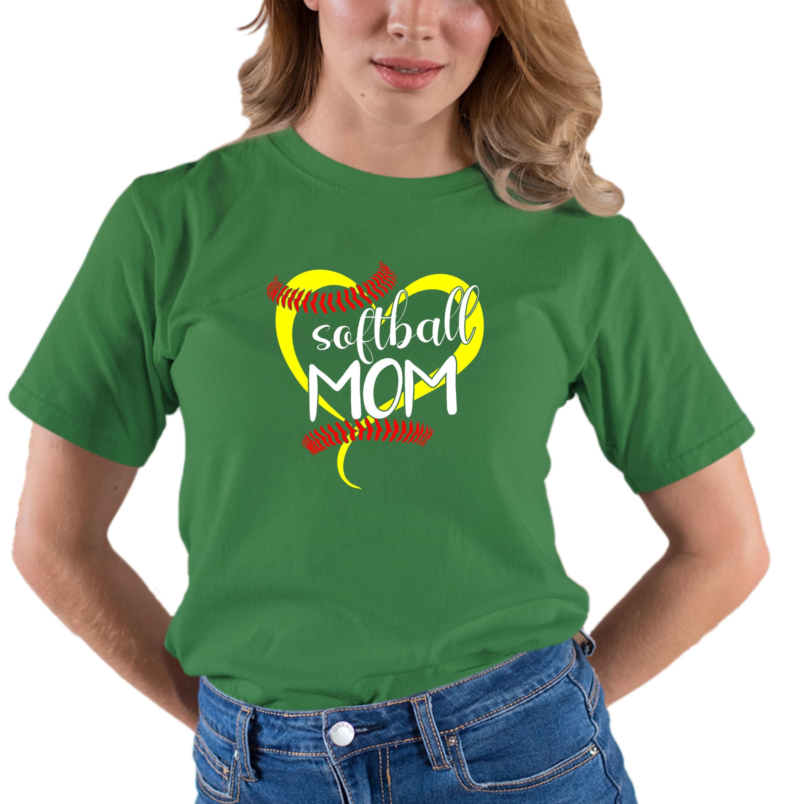 Go All Out Adult Softball Mom T-Shirt - Funny Mother's Day Gift for Baseball Moms - Perfect for Games, Practice & Team Spirit