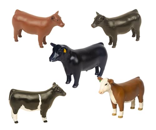 Little Buster Toys County Fair Livestock Show Set - Bull, Steer & Heifer Farm Animal Toy Bundle (Multi-Color) - Perfect for Farm-Themed Play, Educational Activities & Pretend Ranch Adventures