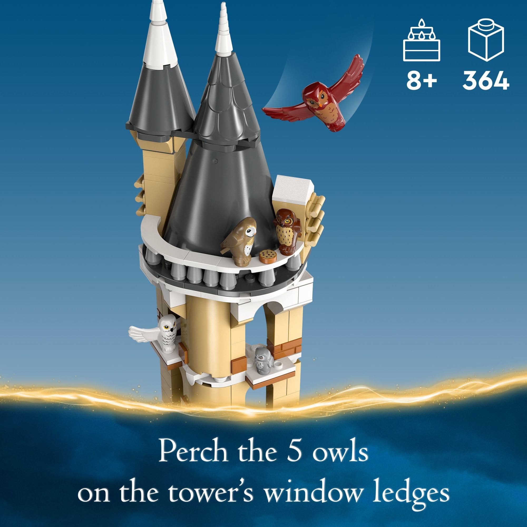 LEGO Harry Potter Hogwarts Castle Owlery Building Set 76430 - Wizarding World Toy with 3 Mini Figures for Kids Ages 8+ | Perfect Birthday Gift for Boys & Girls | Creative Play & Harry Potter Collection Display