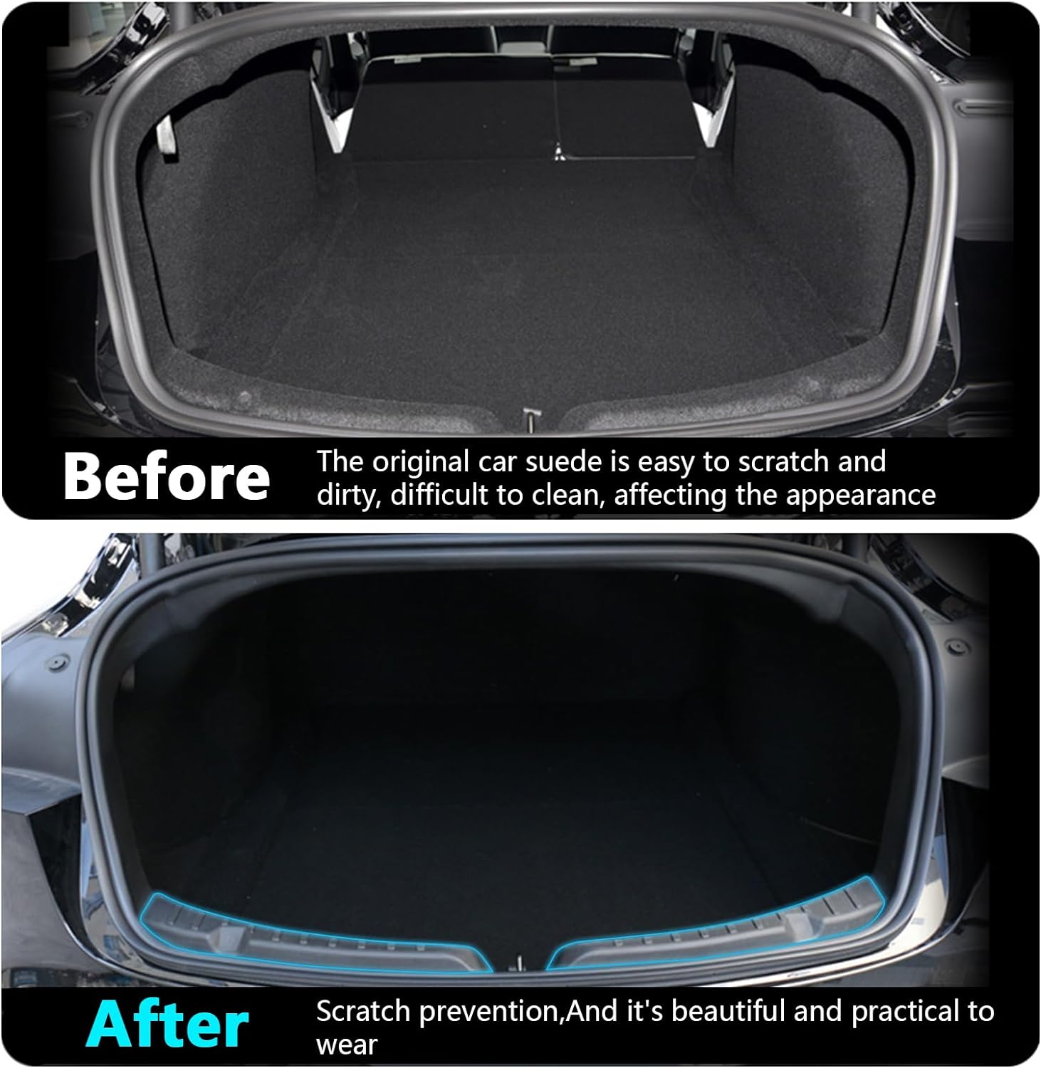 2024+ Tesla Model 3 Highland Door Sill Protectors Set - 5 PCS Anti-Scratch Guards for Car Interior Protection | Perfect for Daily Commute & Road Trips