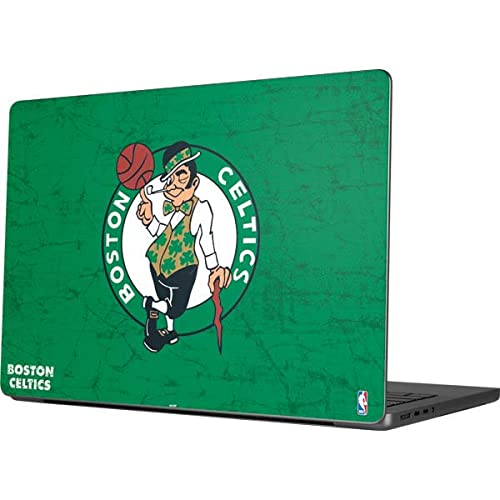 Officially Licensed NBA Boston Celtics Green Primary Logo Laptop Skin for MacBook Pro 14in (2021) | Protective Decal Sticker | Perfect for Work, School & Travel
