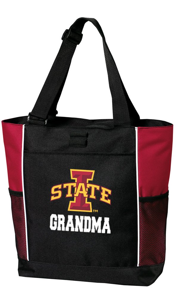 Iowa State University Grandma Tote Bag - Red ISU Hawkeyes Tote for Beach, Travel, Shopping & Campus Life | Durable Cotton Tote Bag for Women, Students & Fans