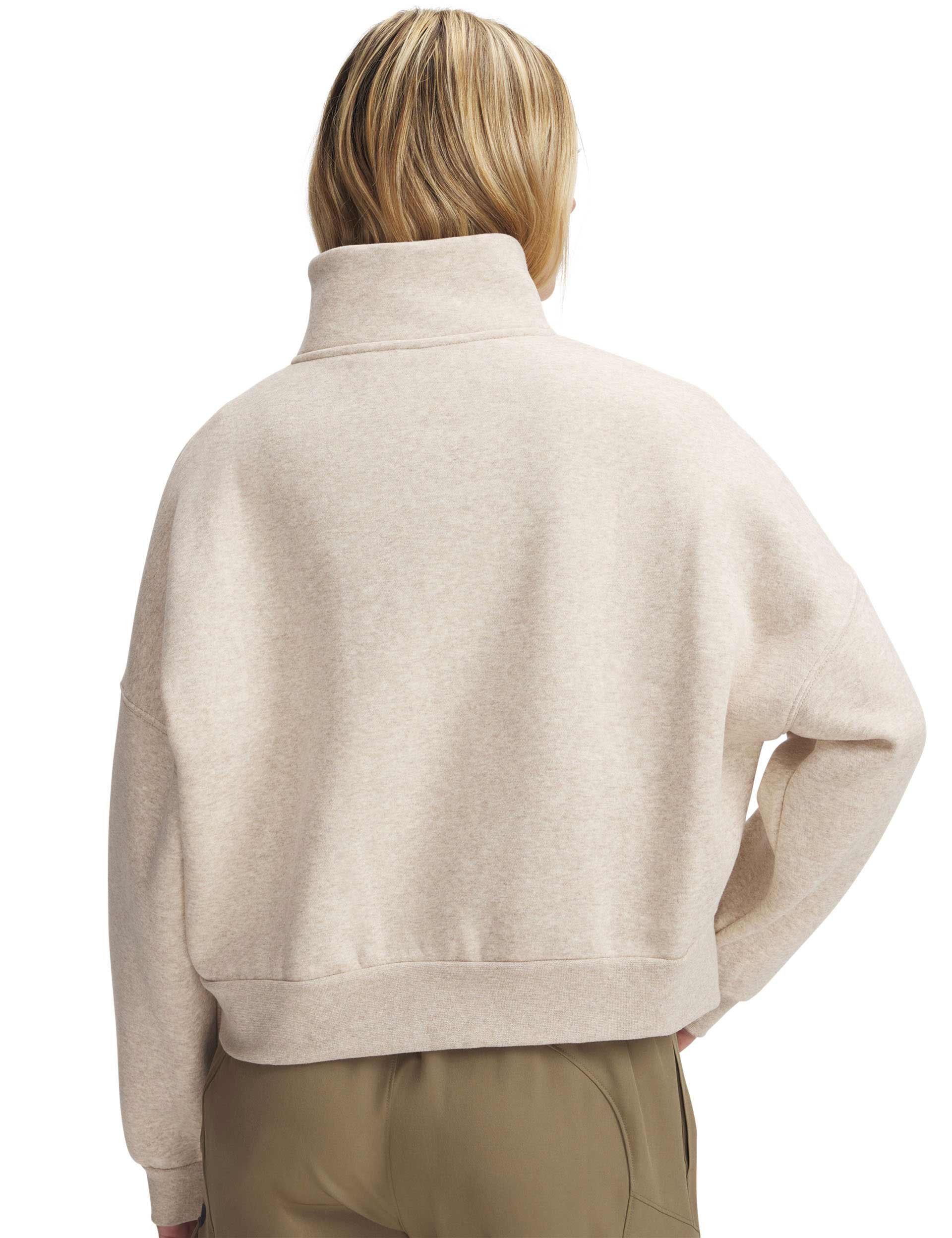 Icon Fleece Oversized Half Zip Pullover - City Khaki | Cozy Winter Wear for Men & Women | Perfect for Outdoor Activities & Casual Loungewear