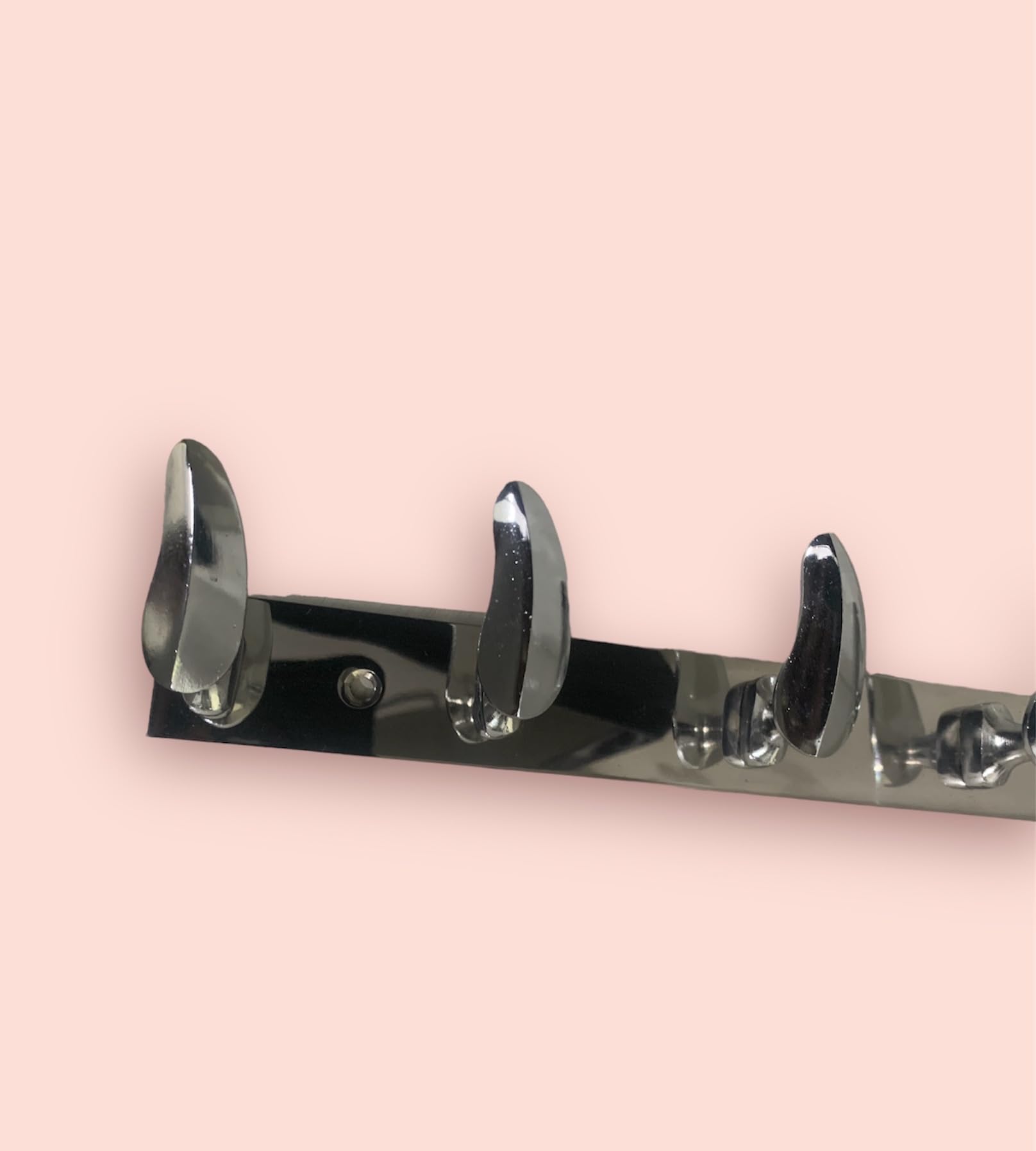 Sanmay Stainless Steel Leaf-Type Cloth Hook Hanger - Wall Mounted Hook Rail for Towels, Coats & Hats | Durable 6-Leg Design | Perfect for Bathroom, Bedroom & Entryway Organization