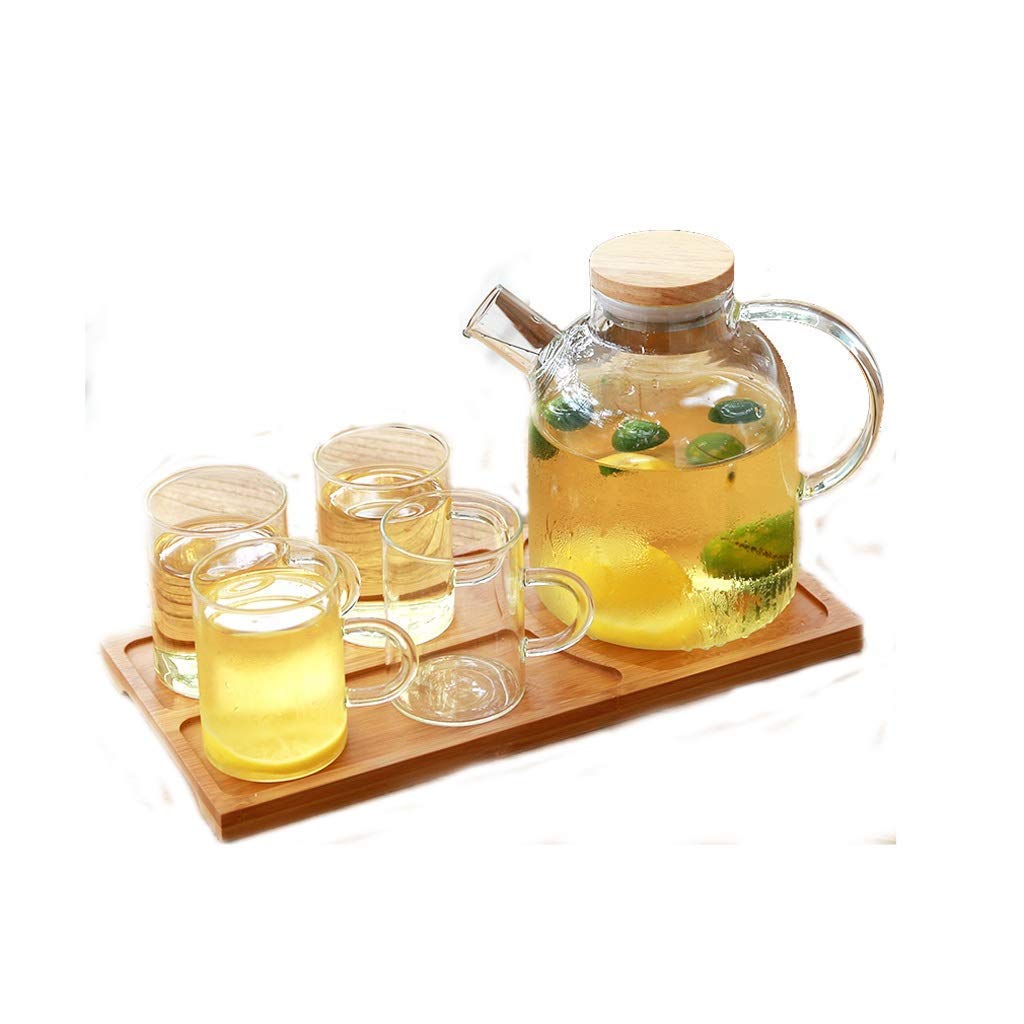 Premium Glass Tea Infuser Pot with Stainless Steel Filter - 1800ml/63.3oz Heat-Resistant Transparent Teapot with Lid & Handle - Stovetop Safe for Herbal, Loose Leaf & Iced Tea - Perfect for Home, Office & Gift Giving