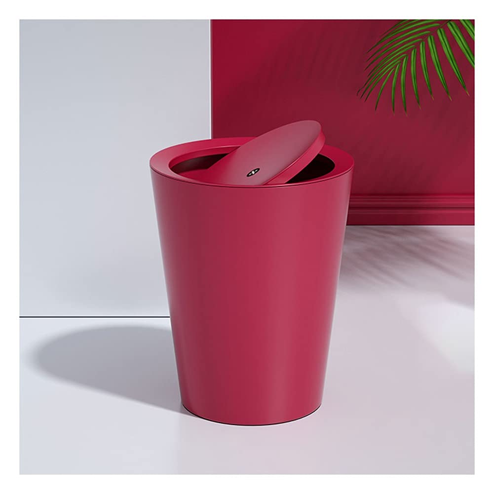 JKXWX Shake Lid Trash Can - 12L Odor-Proof Waste Bin for Office, Home, Living Room, Bedroom & Bathroom - Creative Cute Garbage Can with Lid (Color A) - Perfect for Small Spaces & Pet-Friendly Households
