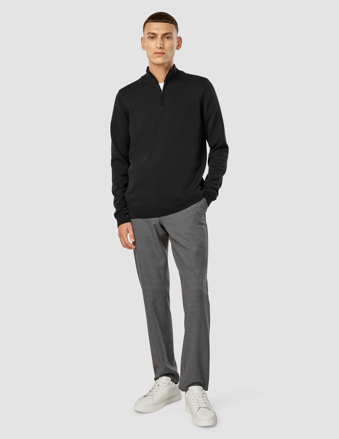 Everyday Knit Half Zip Sweater - Black | Comfortable & Stylish Pullover for Casual Wear, Office & Outdoor Activities