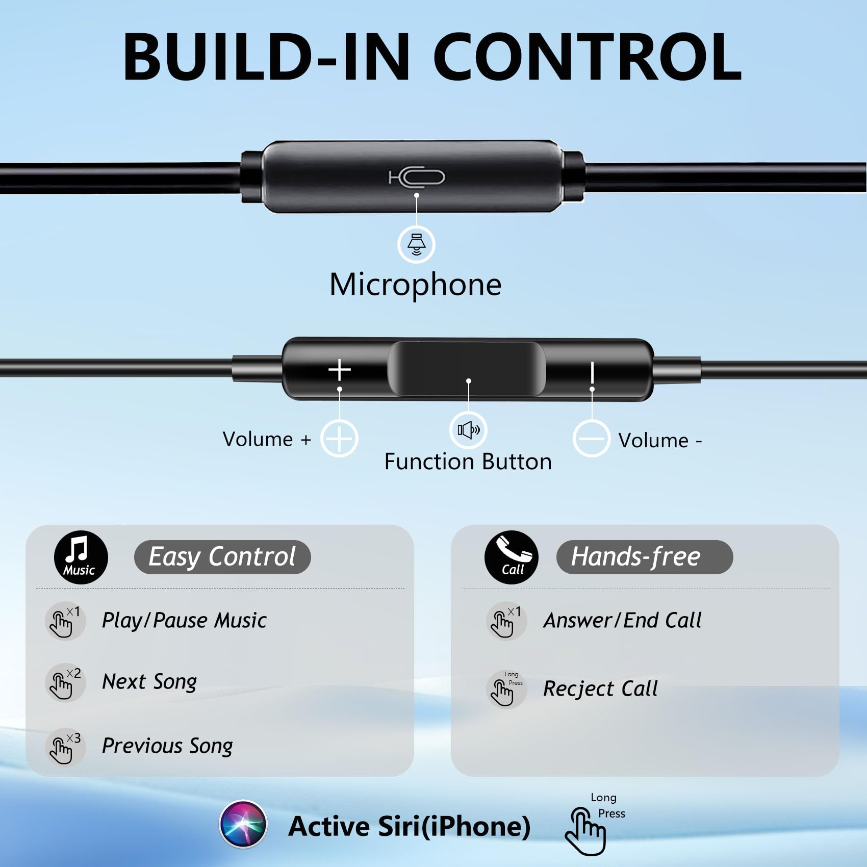 Premium Wired Earbuds with Deep Bass & Noise Cancelling - In-Ear Headphones with Volume Control & Mic - 3.5mm Jack for Gaming, Workouts & Commuting - Crystal Clear Sound (Pure White)