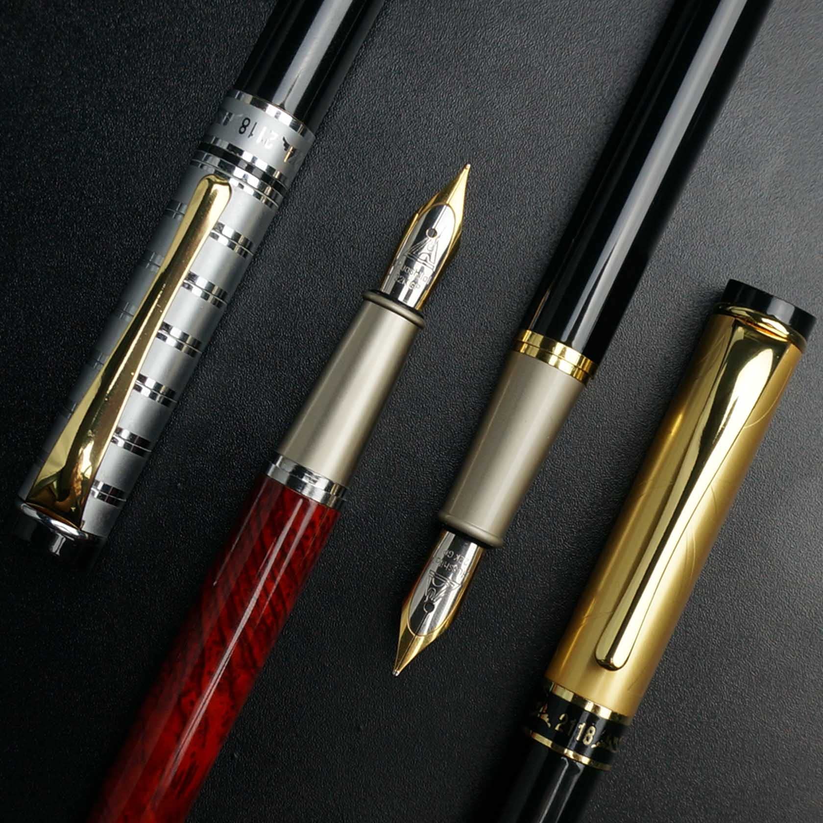 STONEGO 0.5mm Medium Nib Metal Calligraphy Fountain Pen - Smooth Writing & Drawing - Premium Executive Business Gift for Men & Women - Ideal for School, Office, Professionals & Journaling (Gold) - Perfect for Signing Documents, Creative Lettering & Elegant Note Taking