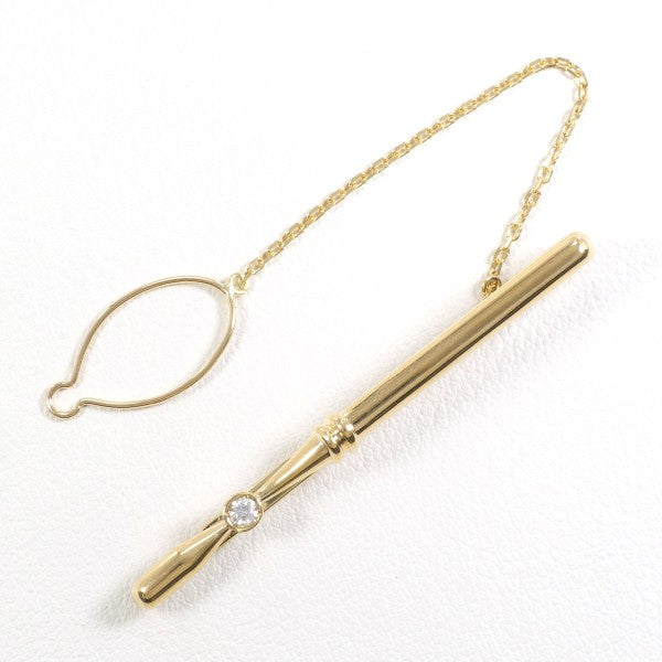 18K Yellow Gold Diamond Tie Pin for Men - Elegant Luxury Tie Clip for Formal Events & Business Attire