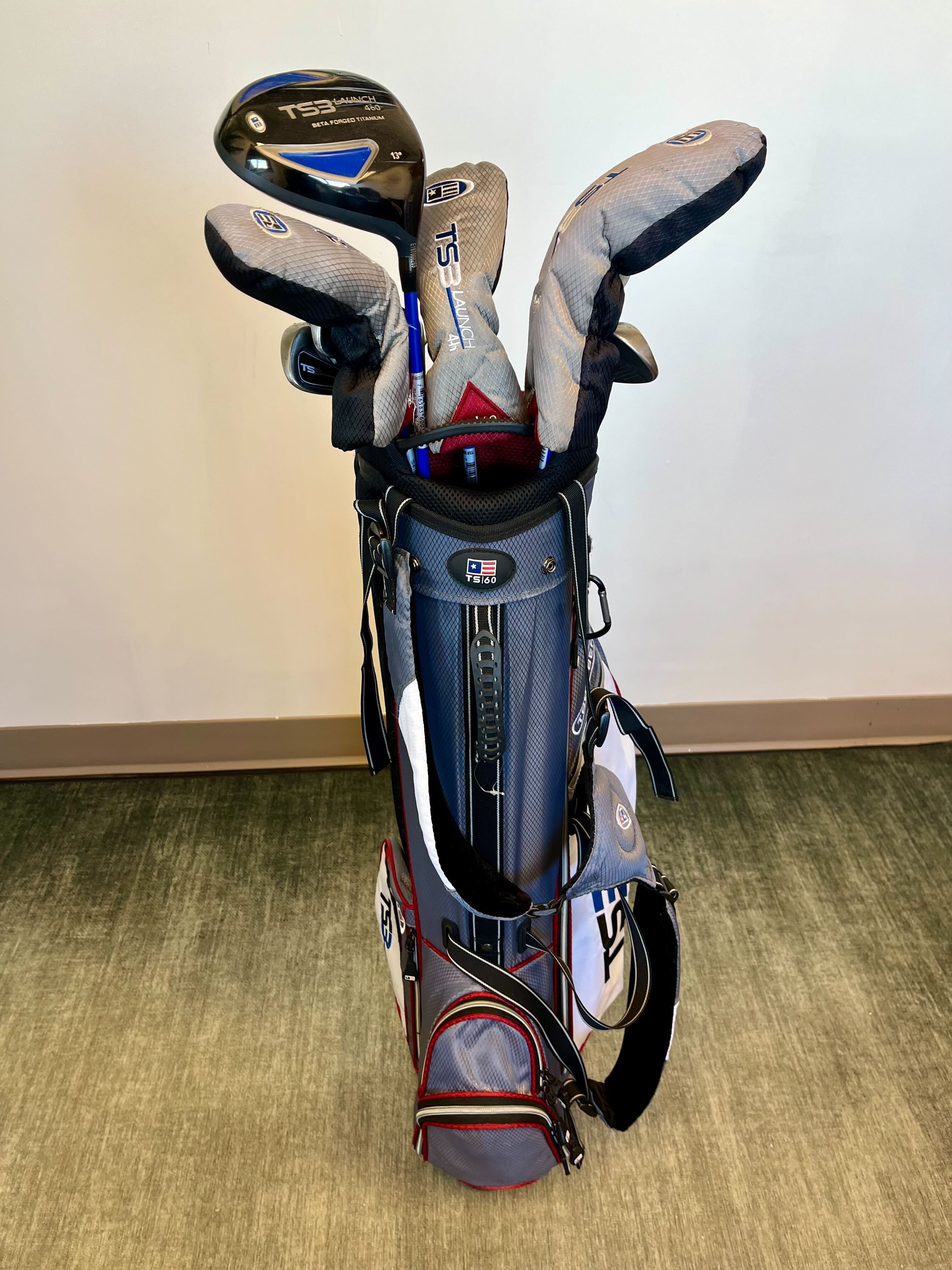 US Kids Golf TS3 v5 Junior Golf Club Set - Right Hand 60G with Matching TS3 Bag (1W, 3W, 3HY, 4H, 5SW) - Perfect for Young Golfers' Training & Tournament Play