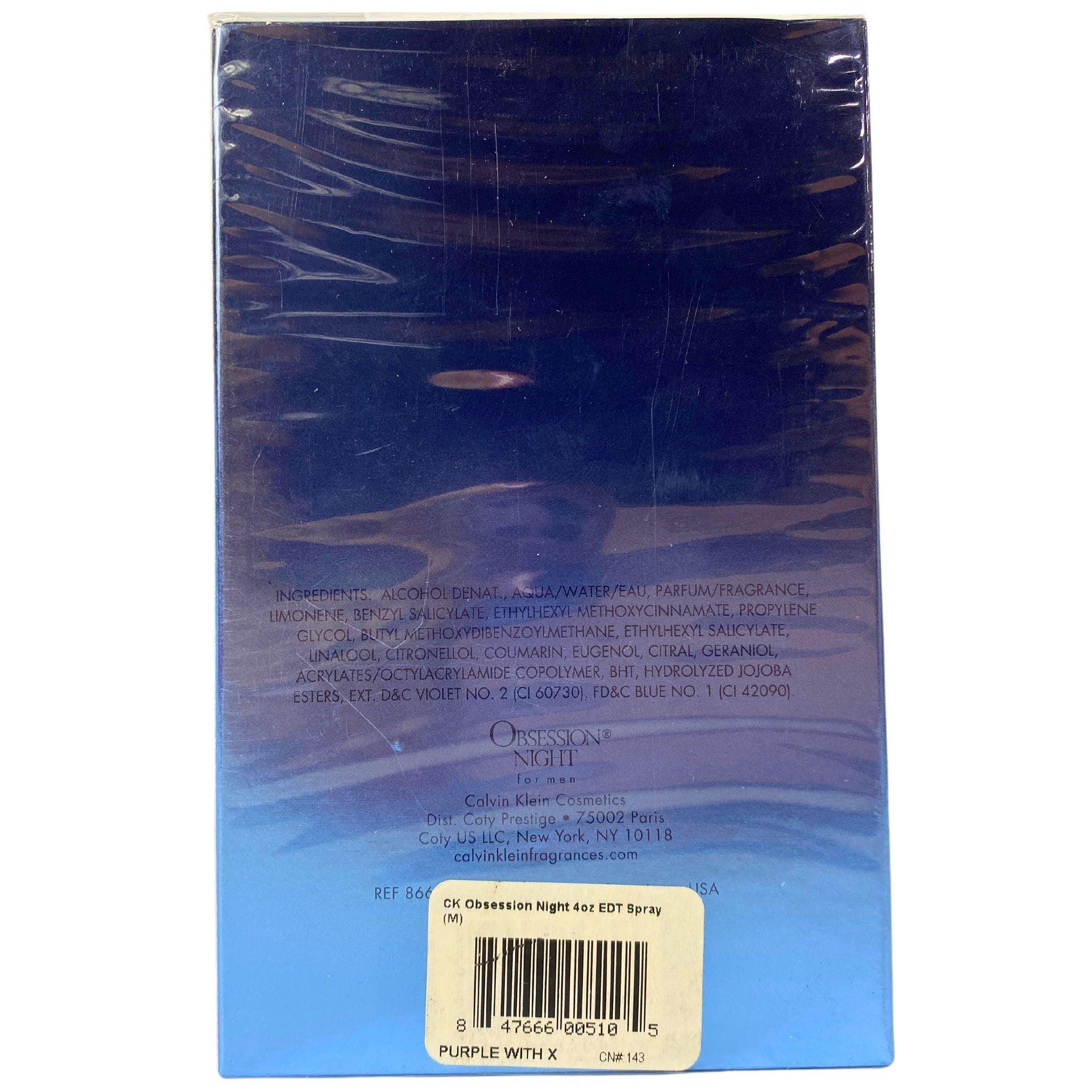 Calvin Klein Obsession Night for Men Eau De Toilette Spray - 4 oz (20-Piece Bulk Pack) | Long-Lasting Fragrance for Date Night & Special Occasions