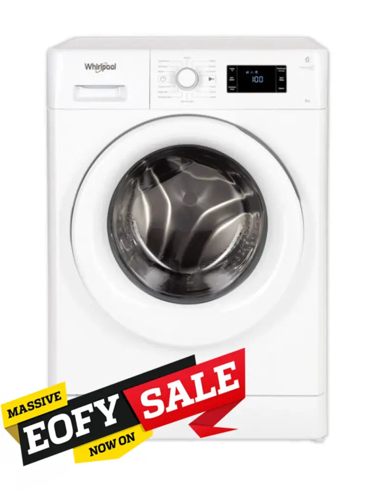 Whirlpool FDLR80210 8kg Front Load Washing Machine - Energy Efficient, Quiet Operation - Perfect for Apartments & Small Homes