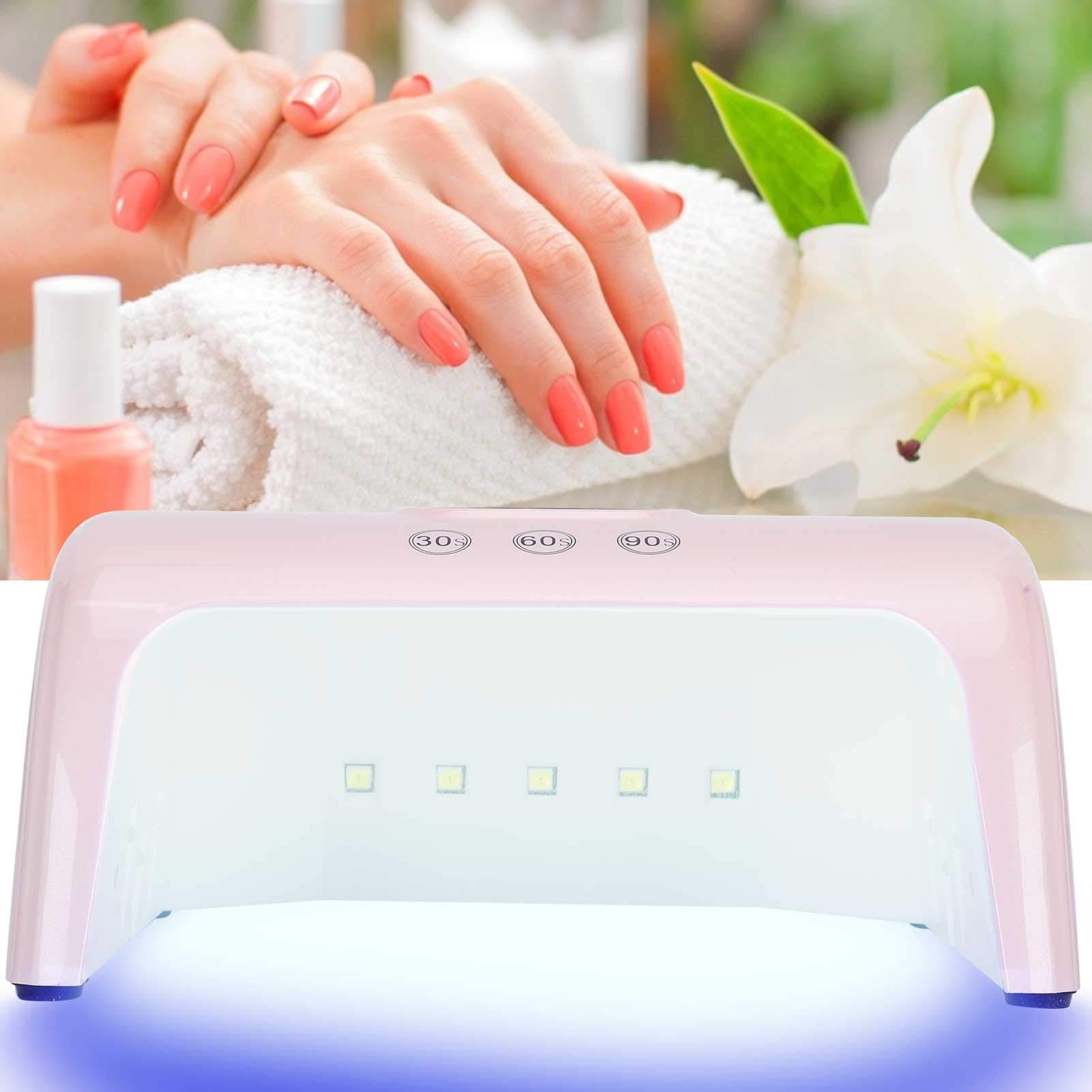 Professional Nail Dryer & Curing Lamp for Gel Polish - Fast Drying UV/LED Light (Pink, Transparent) - Perfect for Home Manicures & Salon Nail Art