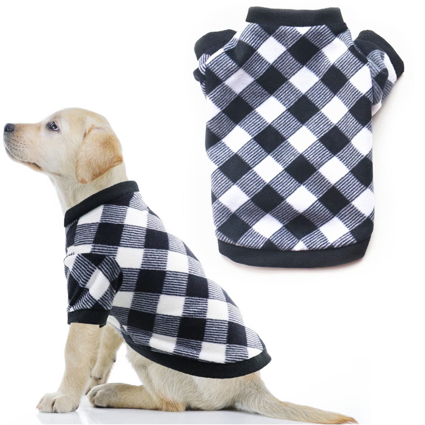 Idepet Soft Fleece Dog Sweater - Warm Winter Pet Clothes for Small Dogs & Cats (Teddy, Yorkshire, Chihuahua) - Cozy Outfit for Indoor & Outdoor Activities