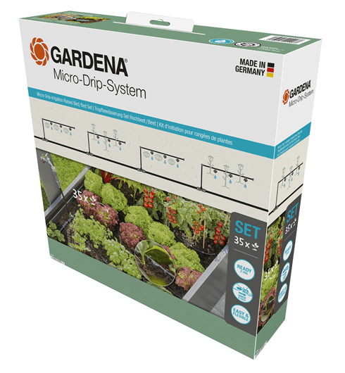 Gardena Start Set for Raised Beds - 35 Plant Starter Kit | Perfect for Home Gardening, Vegetable Patches & Flower Beds