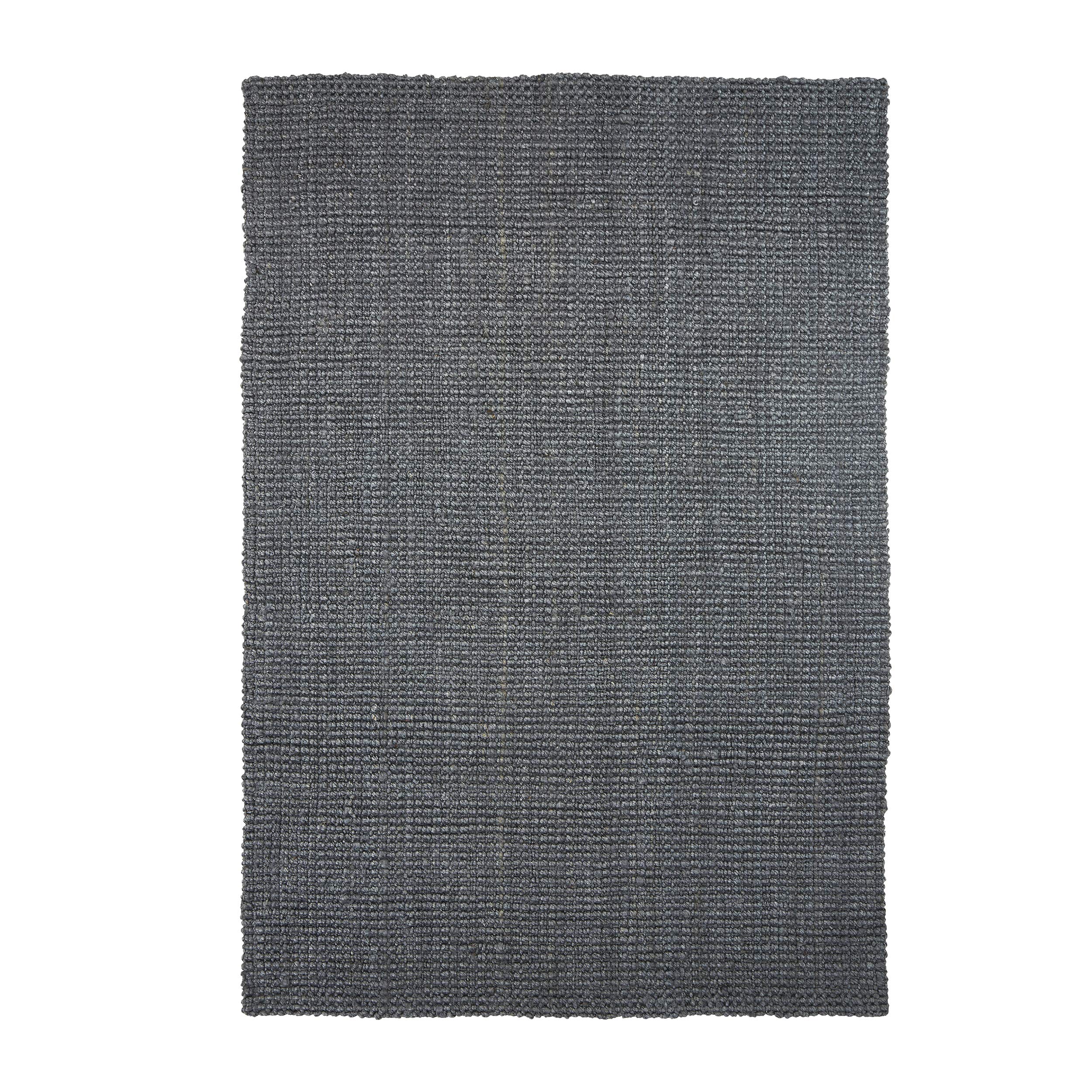 Premium Reversible Kula Jute Area Rug 2' x 3' Charcoal Gray - Natural Fiber Floor Mat for Living Room, Bedroom, or Entryway Decor