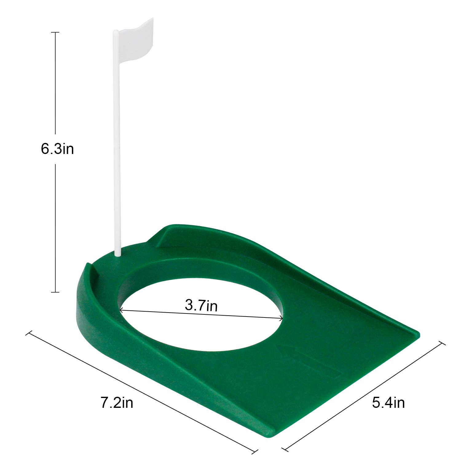 Regulation Golf Putting Cup with Hole & Plastic Flag - Indoor/Outdoor Putt Training Aid for Home, Office & Backyard | Perfect for Golf Practice, Training Drills & Fun Games
