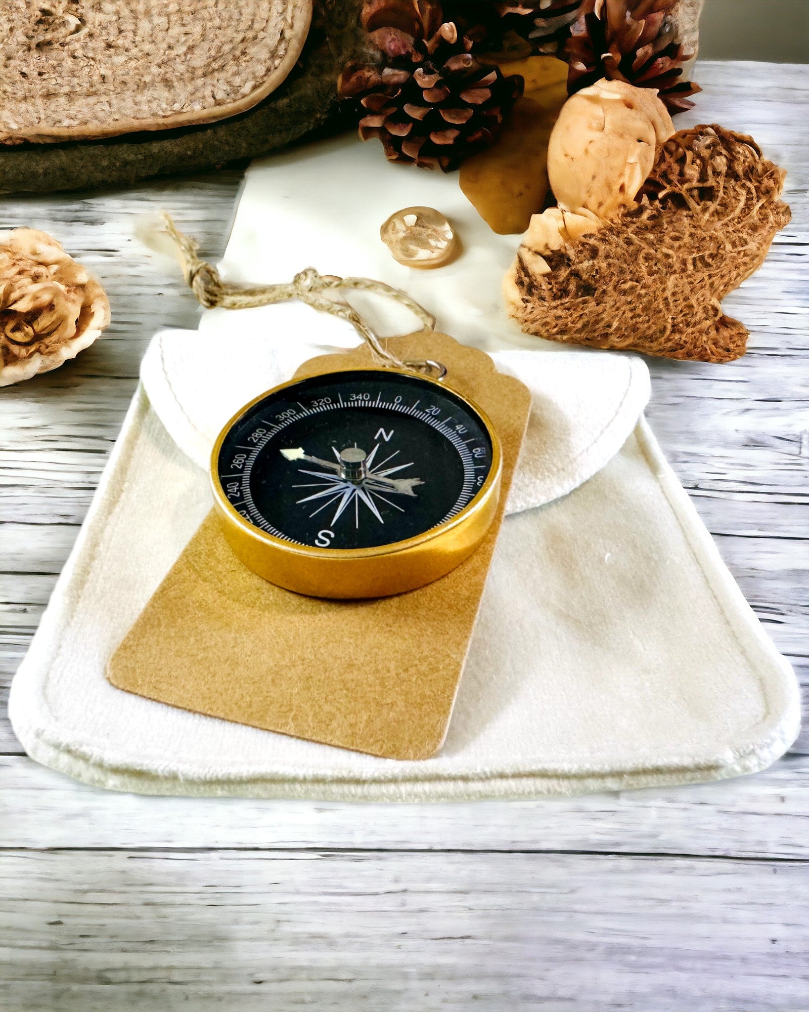 Premium Compact Navigation Compass - Metal Finish Travel Essential with Custom Engraving | Perfect for Hiking, Camping & Outdoor Adventures