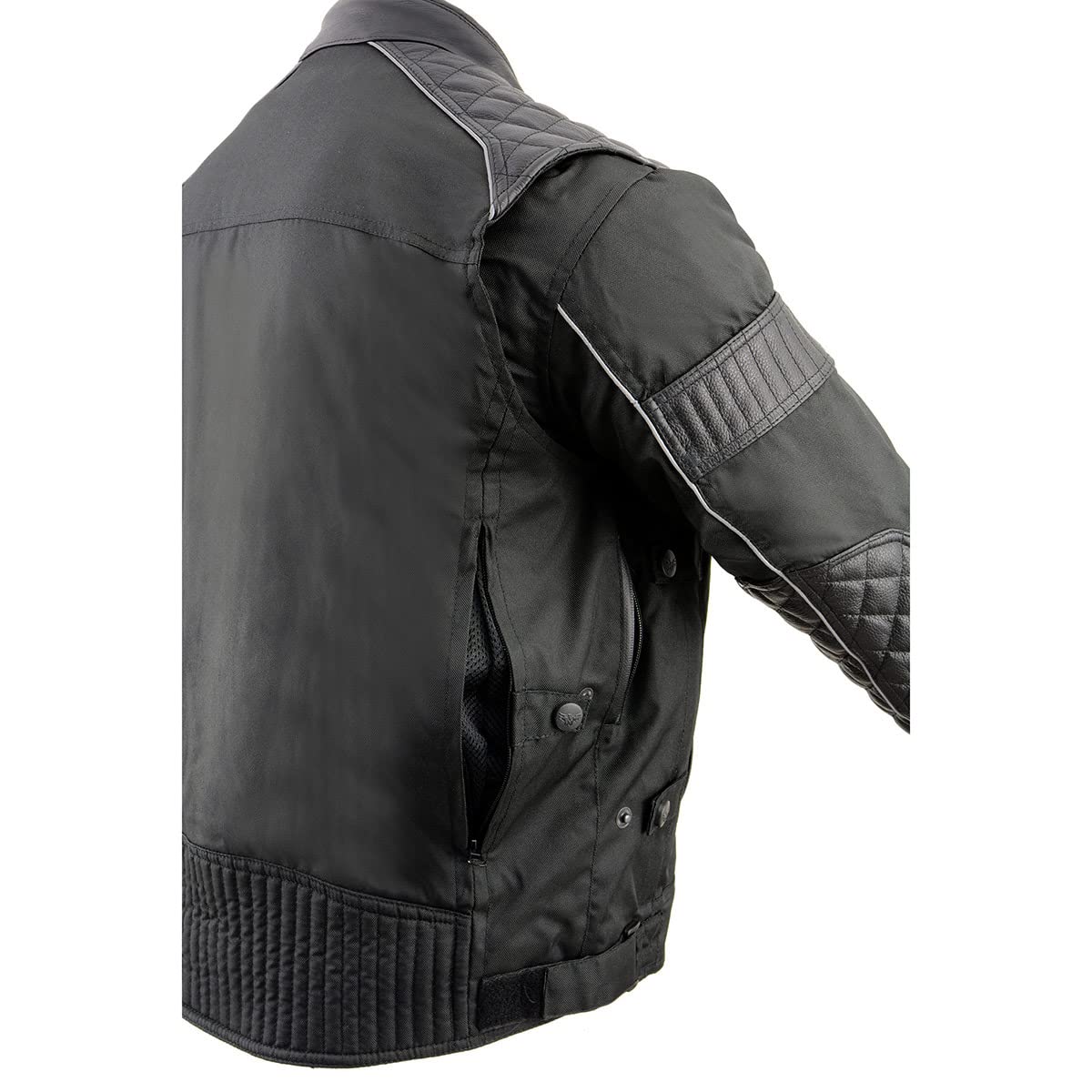 Milwaukee Men's Scooter Jacket with Leather Accent - Waterproof Windproof Motorcycle Riding Jacket for Urban Commuting & Outdoor Adventures