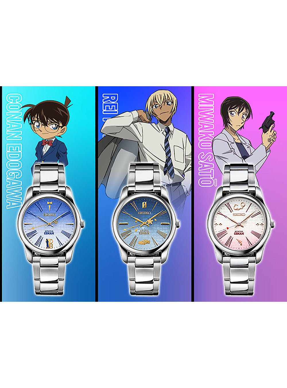 SEIKO Detective Conan Edogawa Limited Edition Watch - Made in Japan - Collectible Anime Timepiece for Fans & Gift Giving