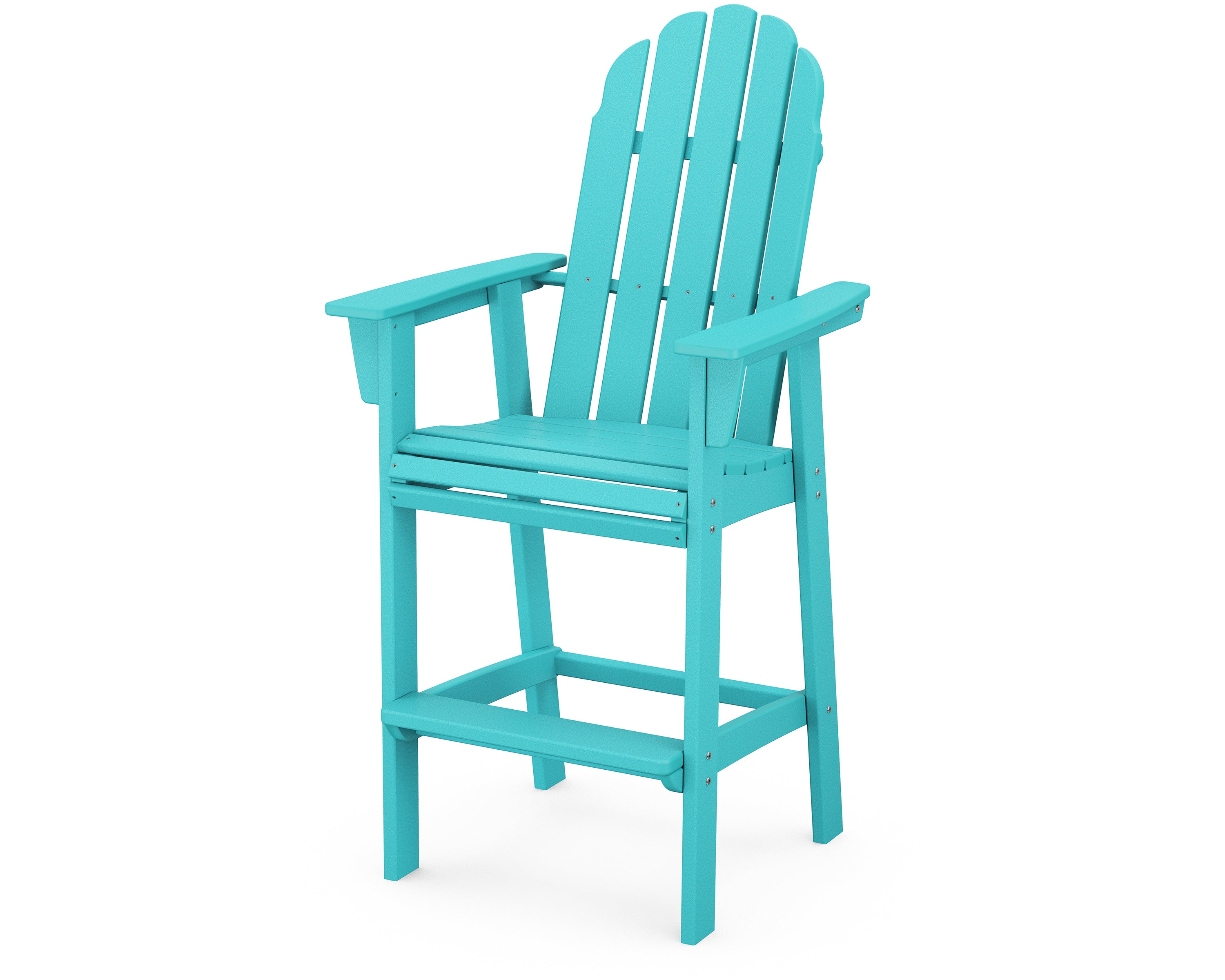 POLYWOOD Vineyard Curveback Adirondack Bar Chair - Outdoor Patio Furniture for Poolside, Garden, and Backyard Relaxation - Weather-Resistant & Durable