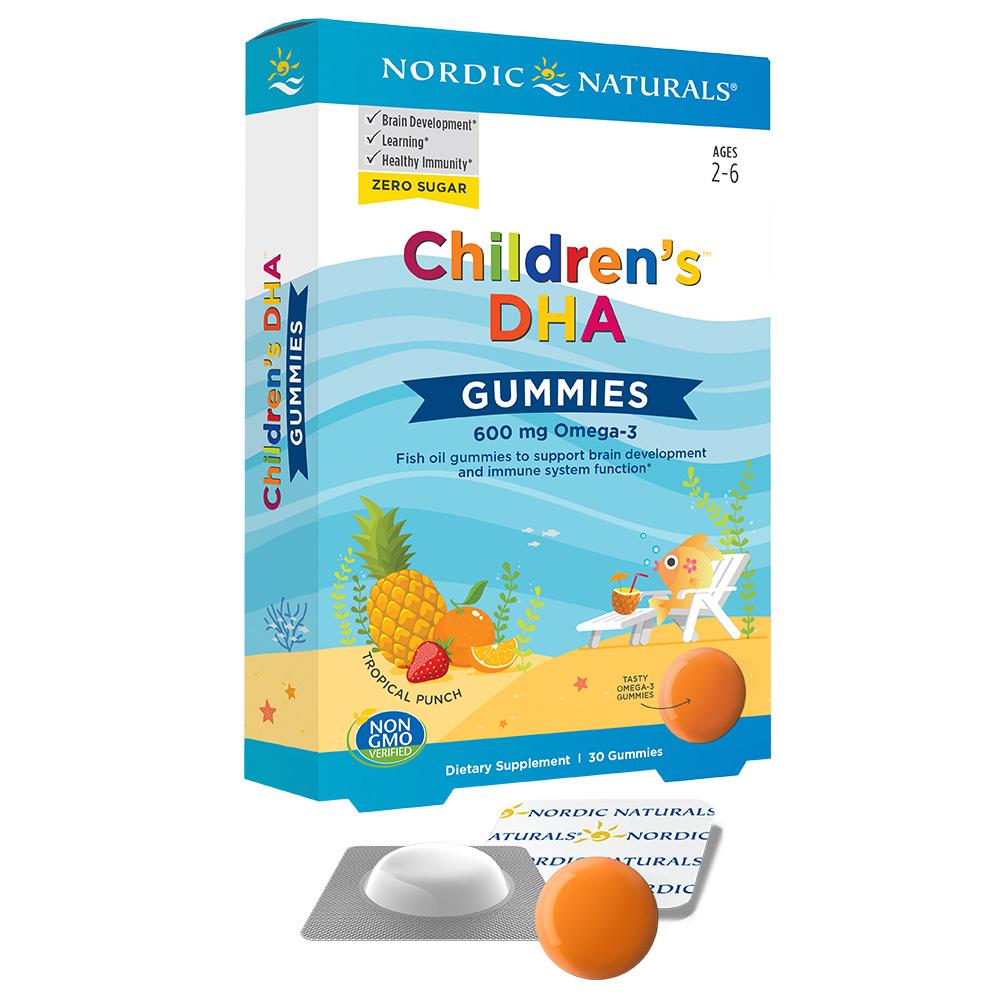 Best DHA Gummies for Kids - Omega 3 Brain & Eye Support Supplement - Delicious Strawberry Flavored Chewable Vitamins for Children's Cognitive Development - Perfect for School, Focus & Learning Activities