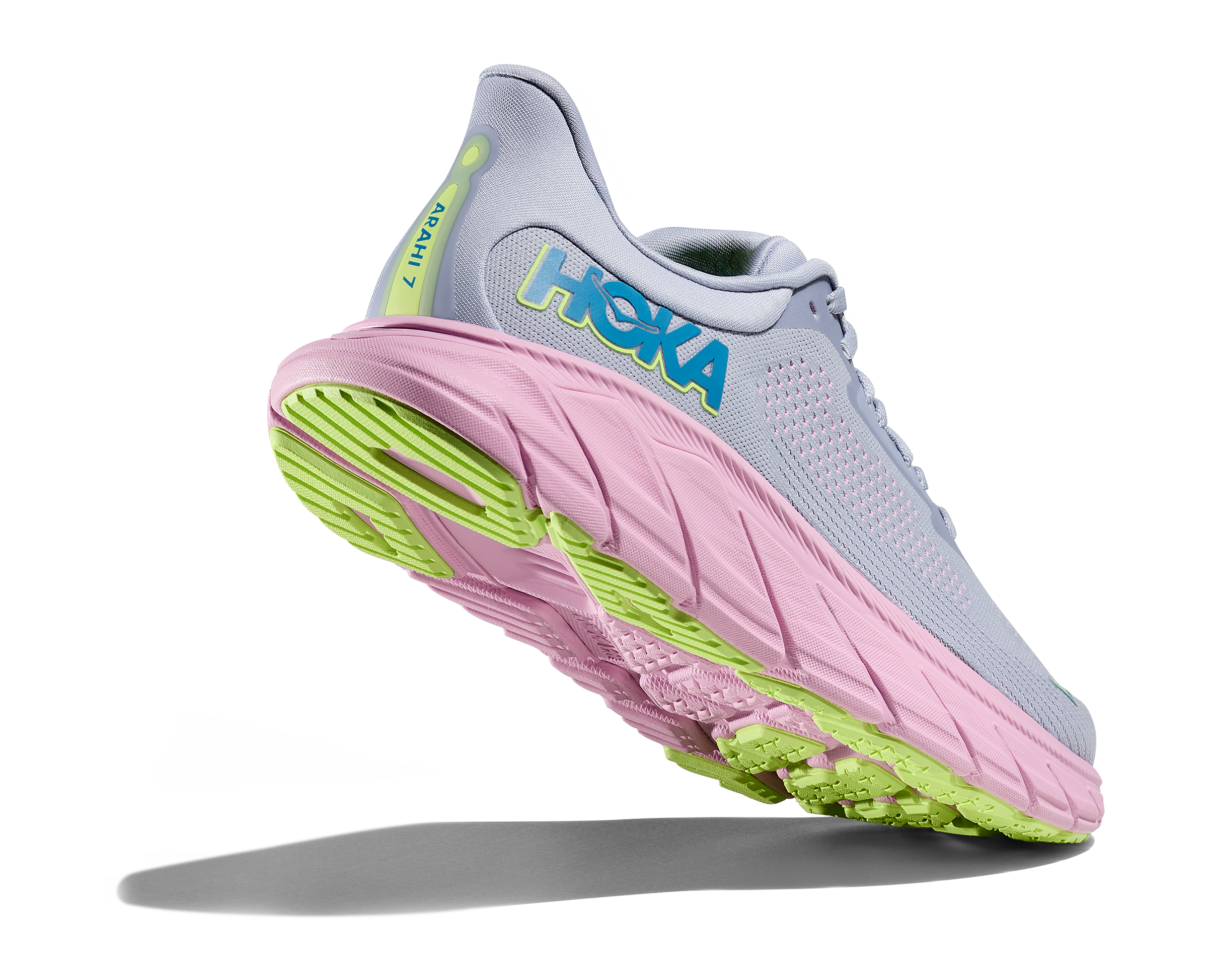 HOKA Women's Arahi 7 Running Shoes - GLP Gull/Pink Twilight - Stability & Cushion for Road Running, Walking & Everyday Wear