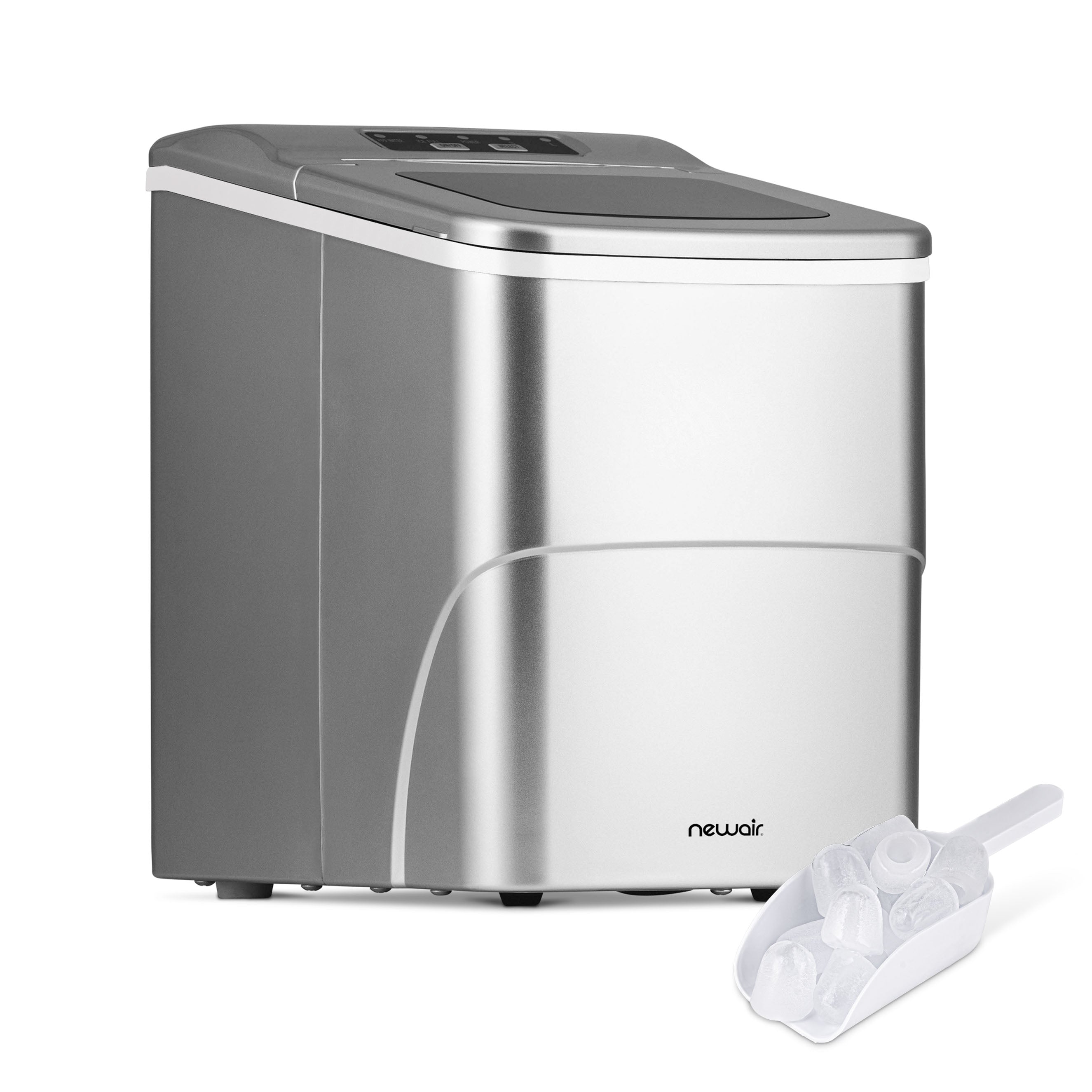Newair® Countertop Ice Maker - 26 lbs/Day, Bullet Ice Machine, Matte Black Finish for Home, Office, or Outdoor Use